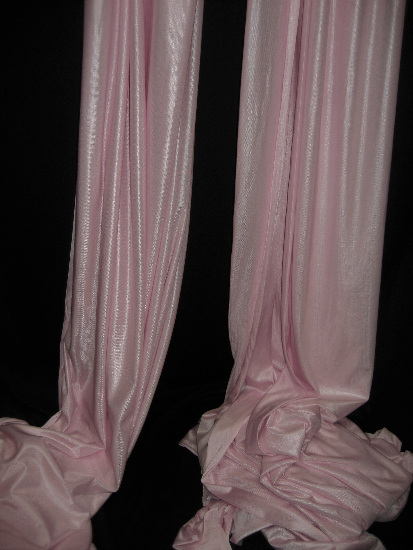 1 Yard Low Stretch Lt. Pink Tricot Polyester Fabric 108&#x2033;-120&#x2033; Wide