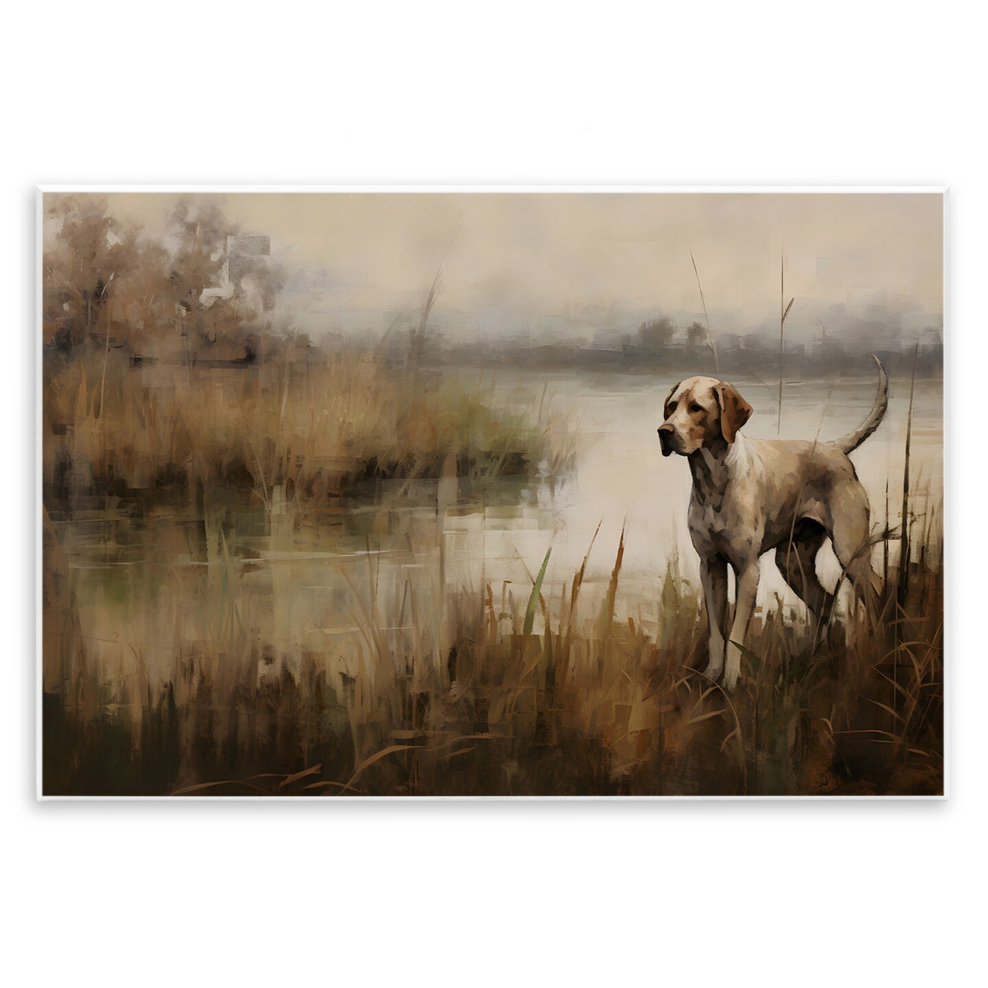 Stupell Industries Hunting Dog in Nature Wall Plaque Design By Petal Prints Design