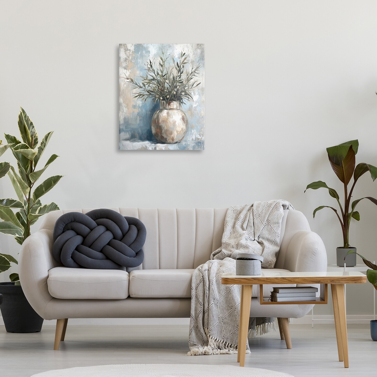 Stupell Industries Potted Olive Branches Canvas Design By Ramona Murdock