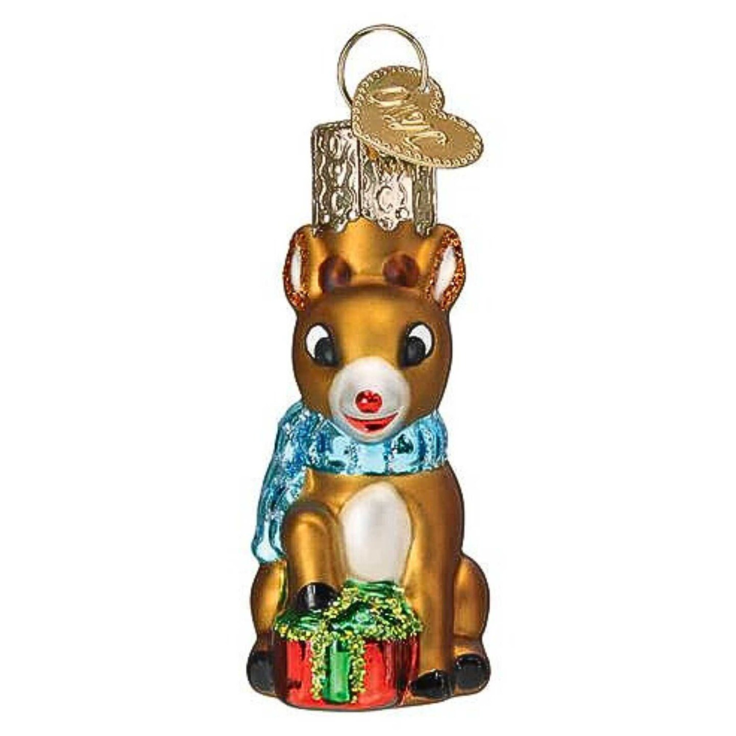 Old World Christmas 2.25 In Mini Rudolph The Red-Nosed Reindeer® Christmas Tree Ornament , Misfit Saved Christmas