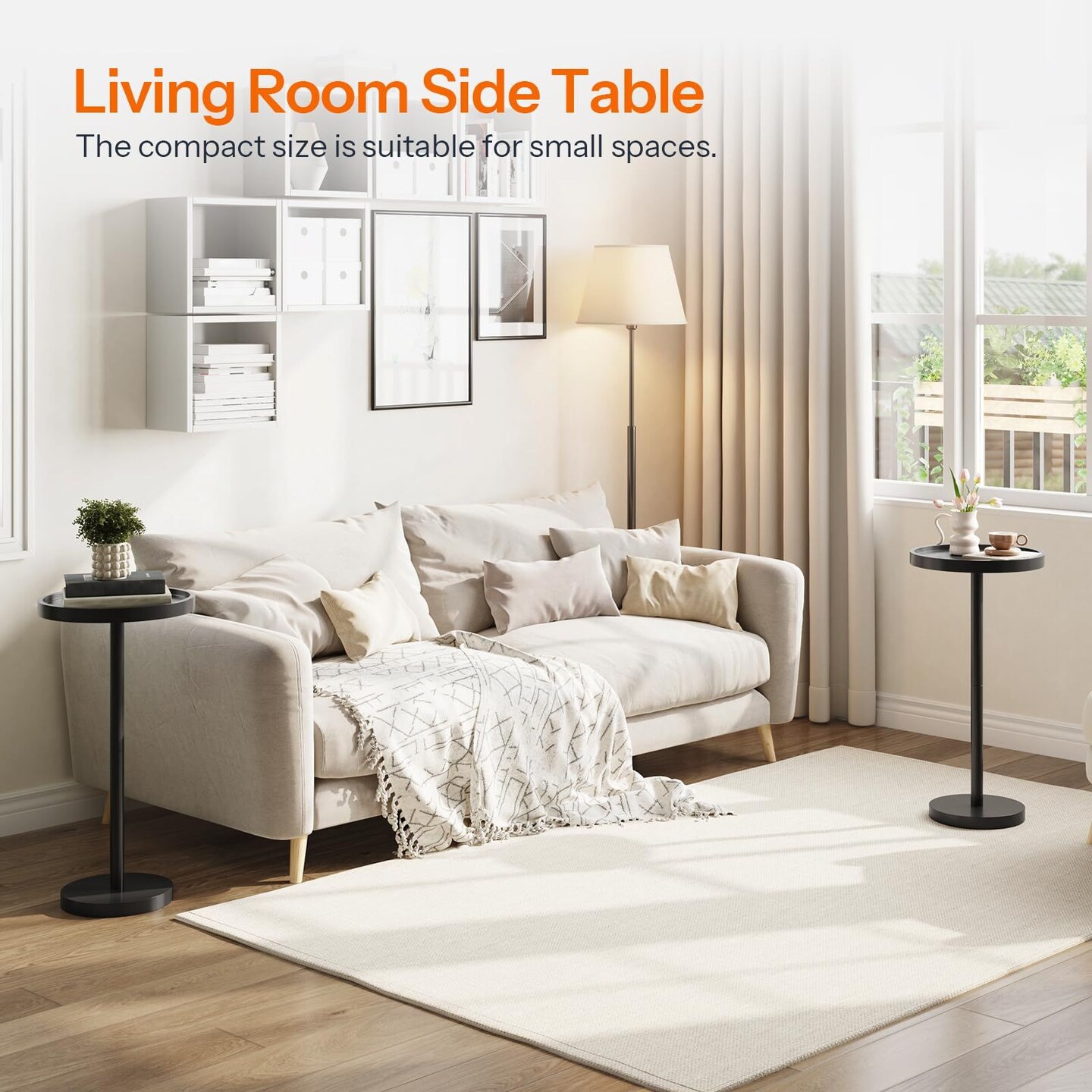 Sturdy Round wicker Accent Table Safe, Practical, and Tool-Free Assembly