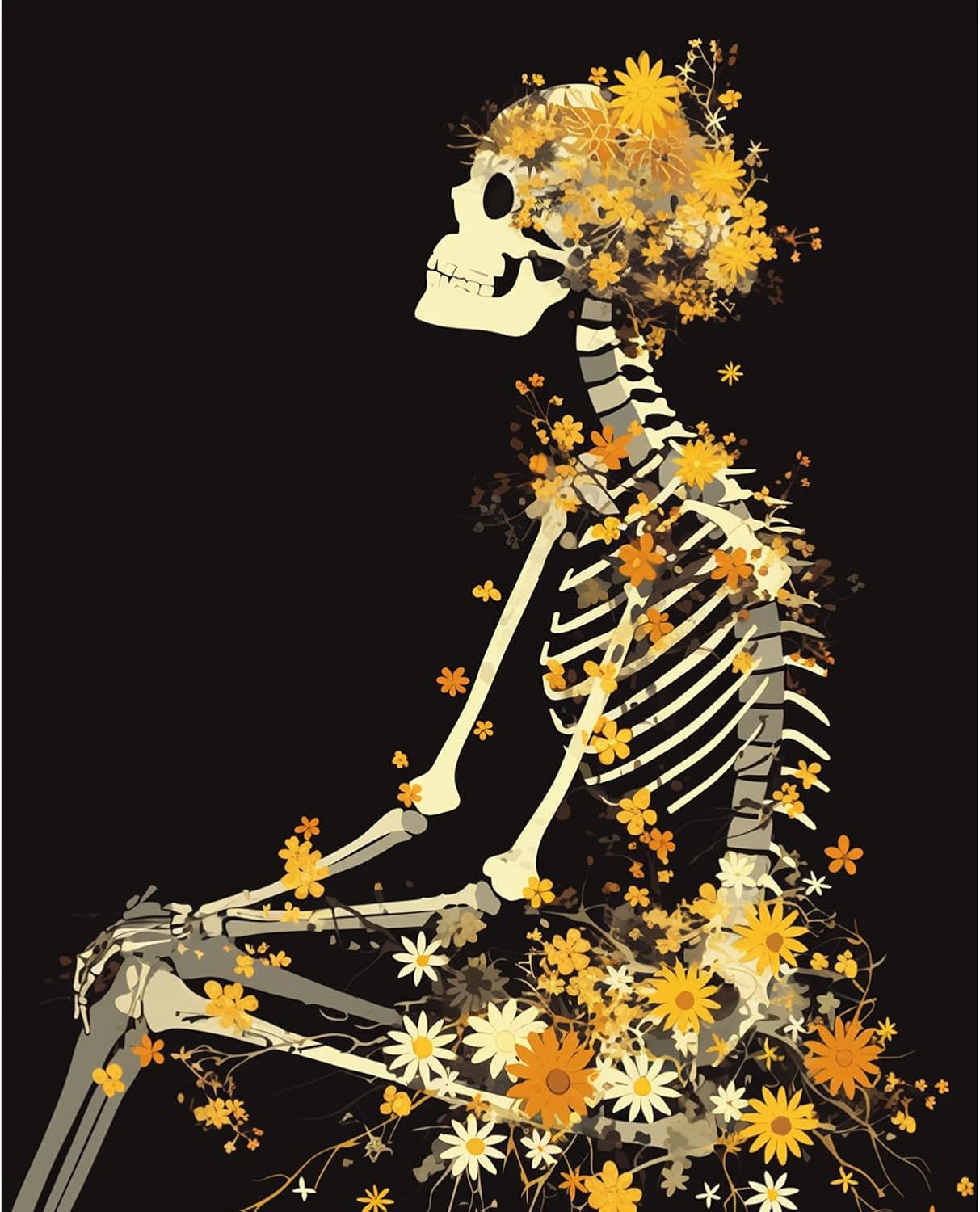 Skull Paint by Numbers Kit - 16x20 Inch