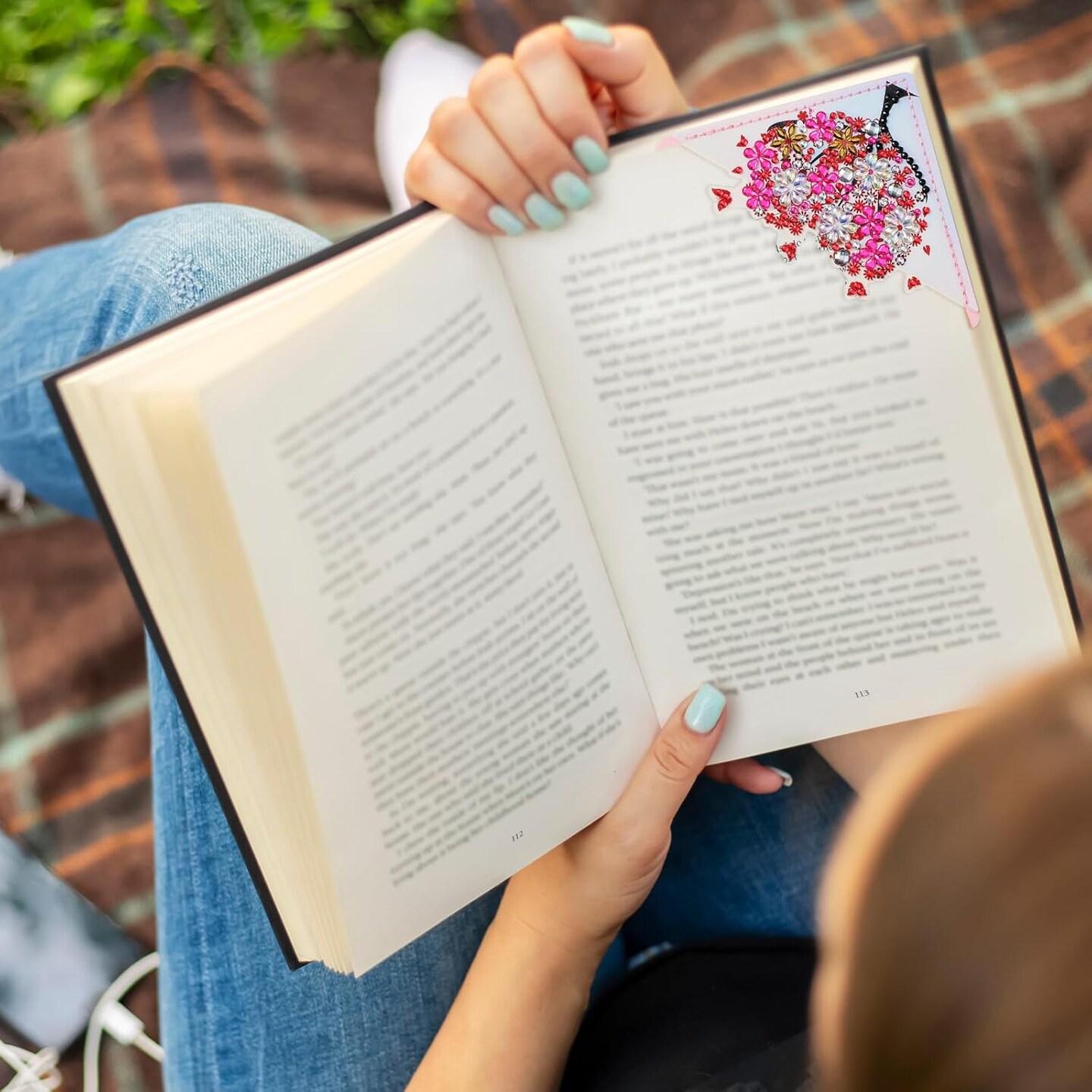 12 Pcs 5D Diamond Painting Corner Bookmark Kits(Tree Style)