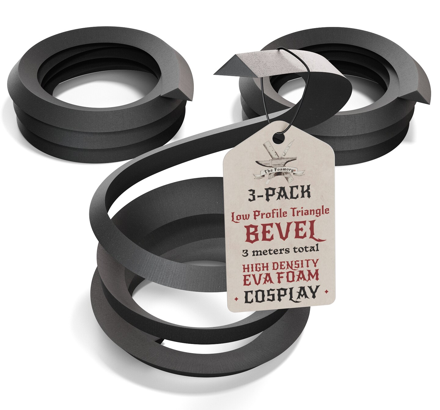 EVA Foam Dowel/Bevel - 1 to 3 Meter(s) Cosplay Craft Material - Multiple Shapes - Multiple Diameters 5-40mm