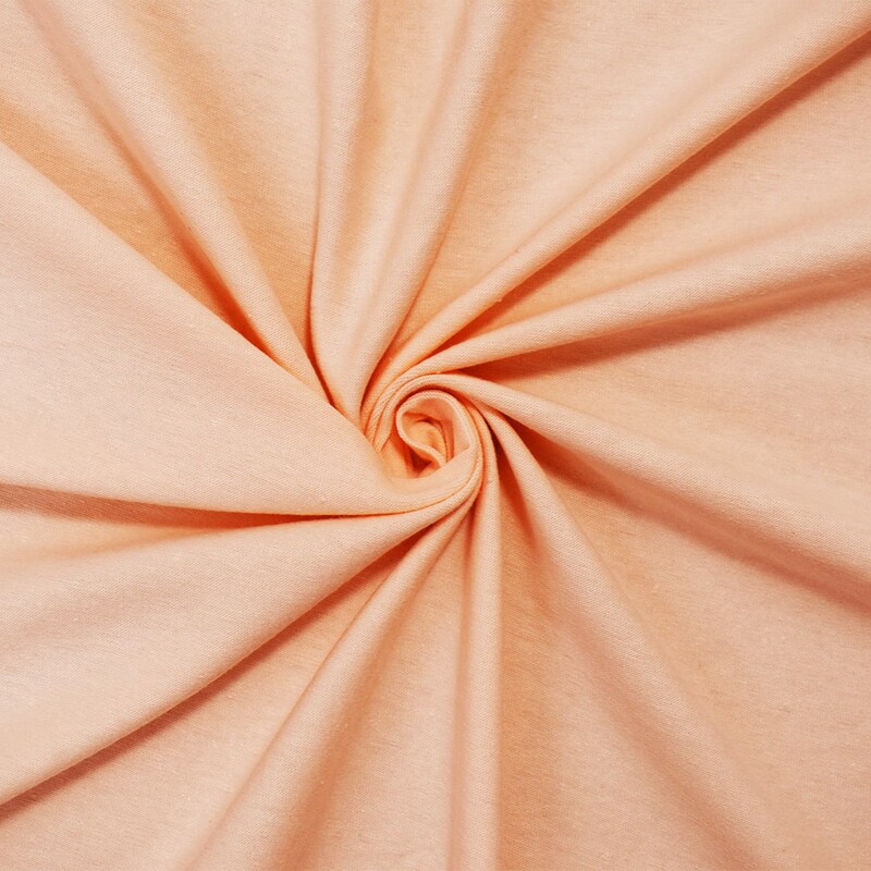 Pastel Orange Cotton Stretch Spandex Solid Jersey Knit Fabric By the Yard