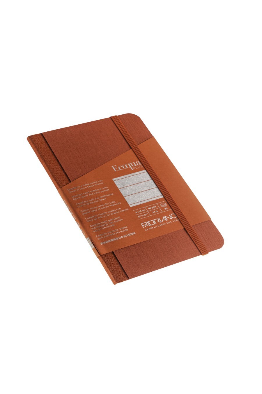 Fabriano Ecoqua Plus Sewn Bound 100% Italian made Notebook, 3.5" x 5.5", 90gsm, 80 Sheets