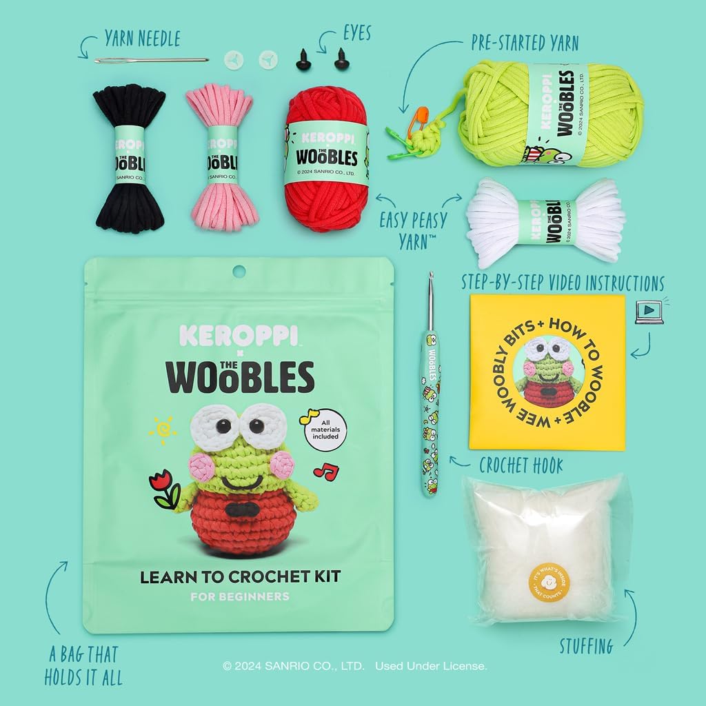 Hello Kitty Crochet Kit - Beginners Wooble Crochet