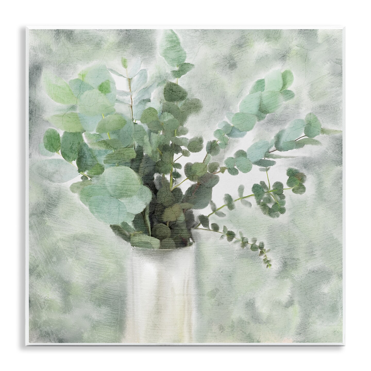 Stupell Industries Sage Green Painterly Eucalyptus Wall Plaque Art