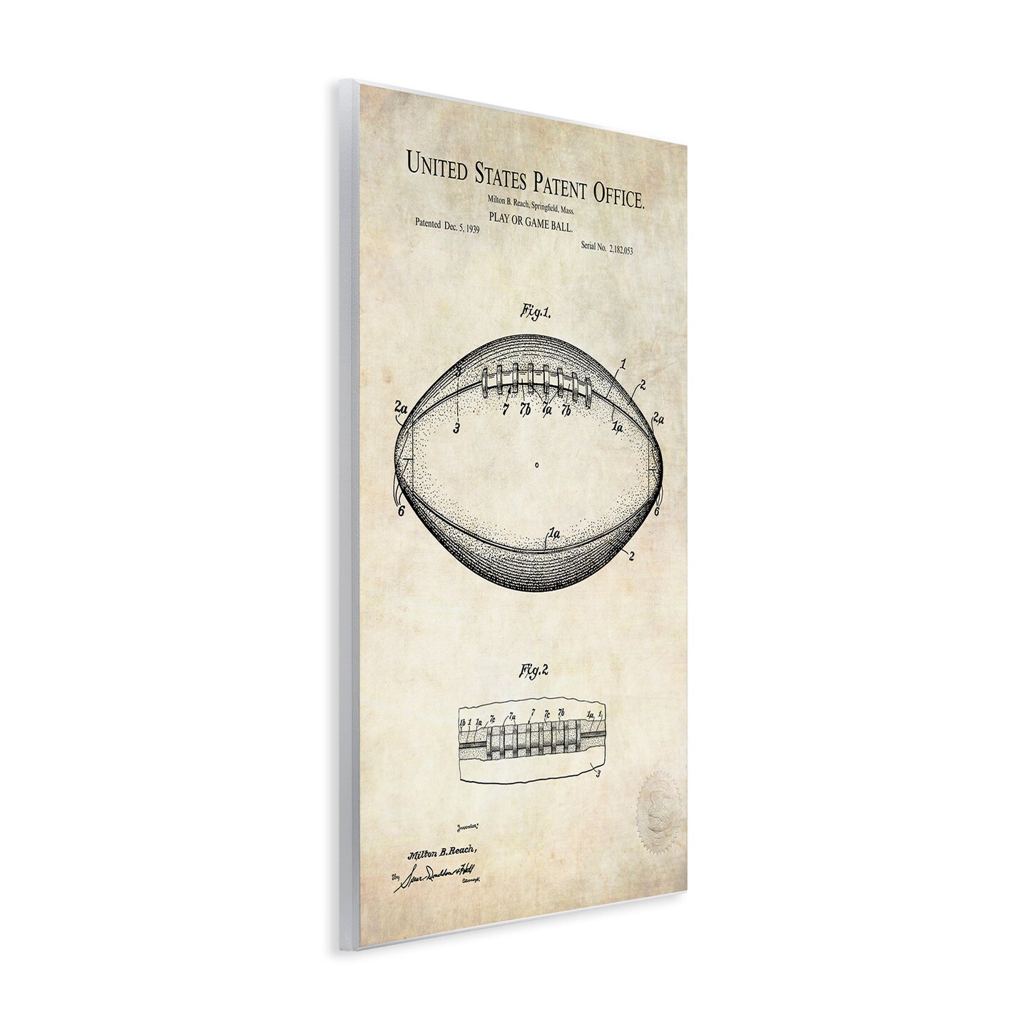 Stupell Industries American Football Sports Blueprint Wall Plaque Art