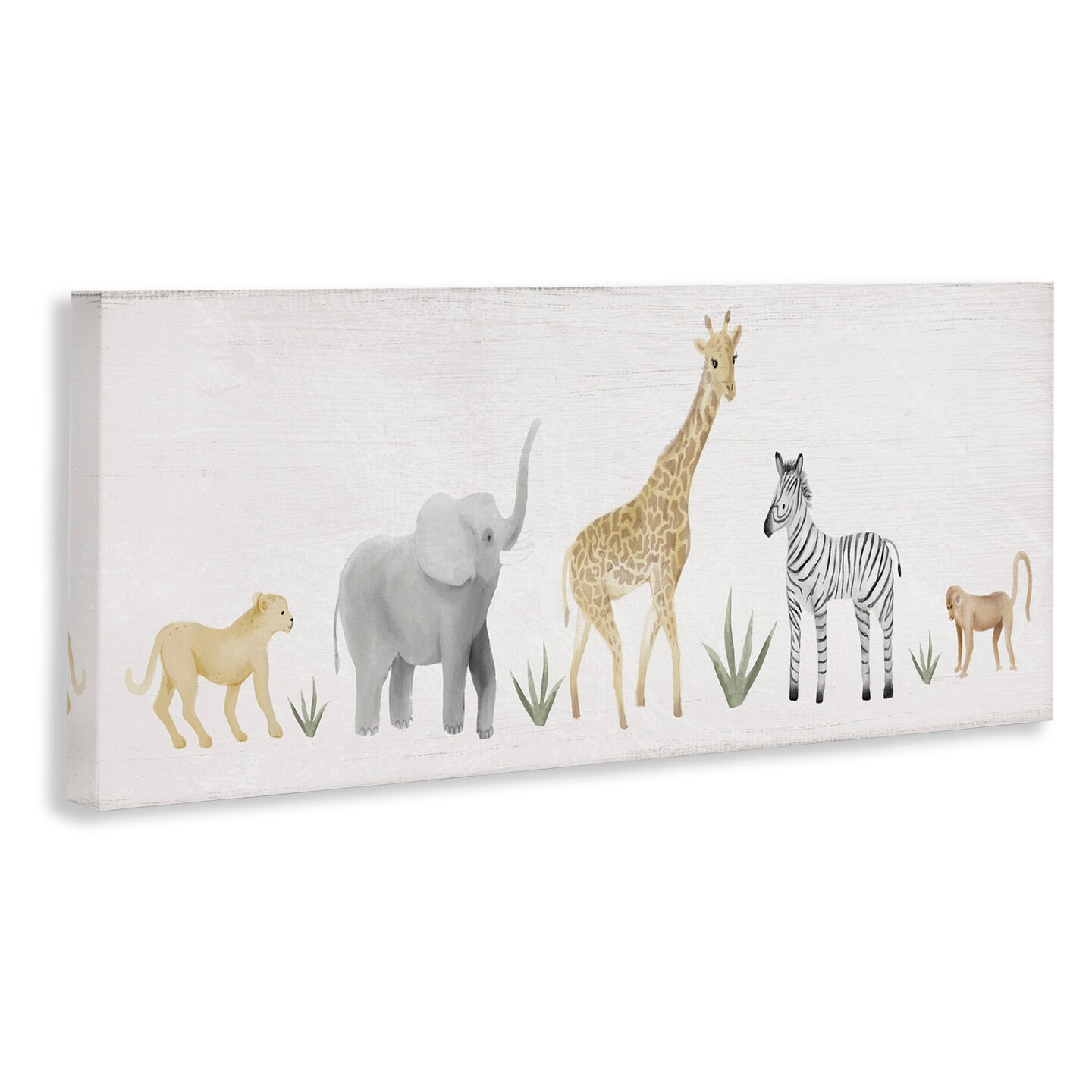 Stupell Industries Adorable Jungle Animals Wildlife Canvas Wall Art