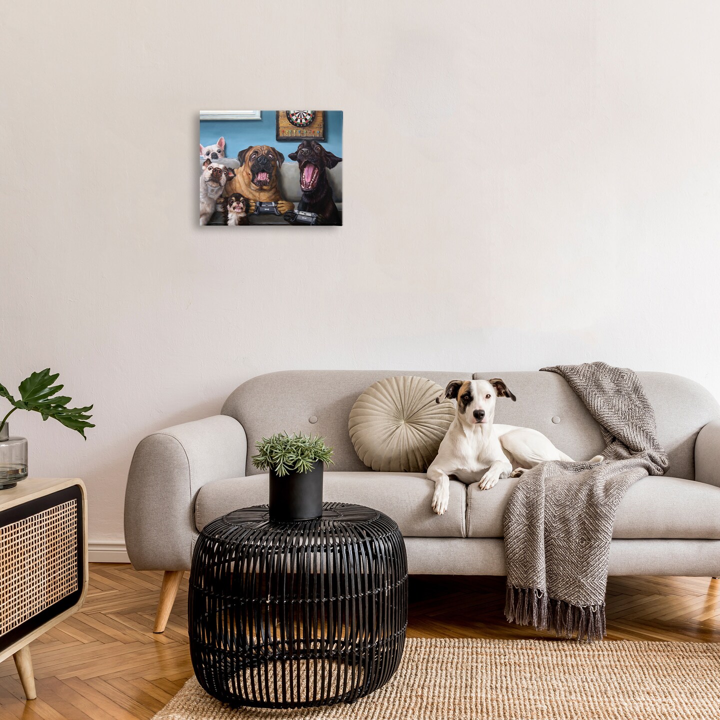 Stupell Industries Funny Dogs Playing Video Games Canvas Wall Art