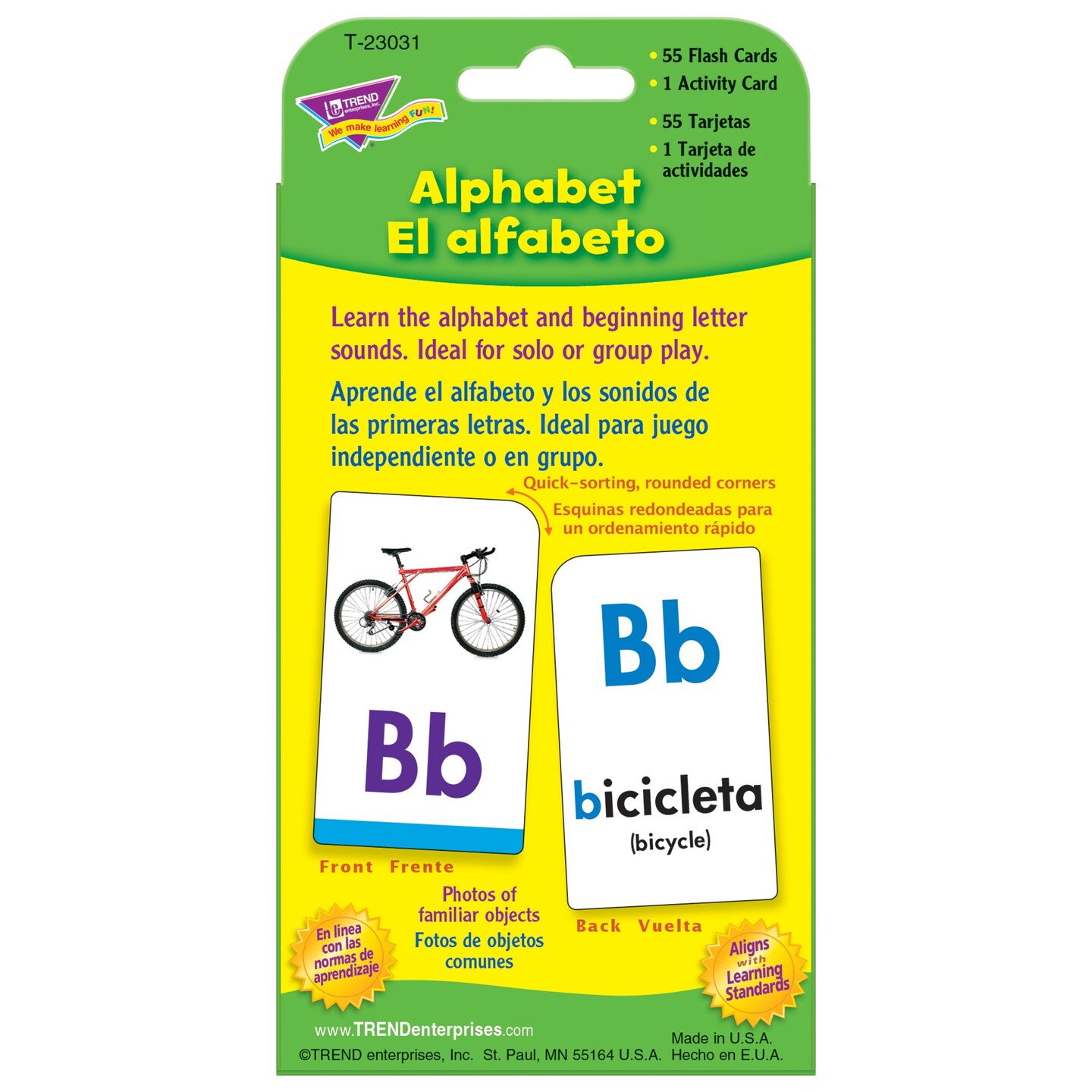 Alphabet/El Alfabeto (EN/SP) Pocket Flash Cards
