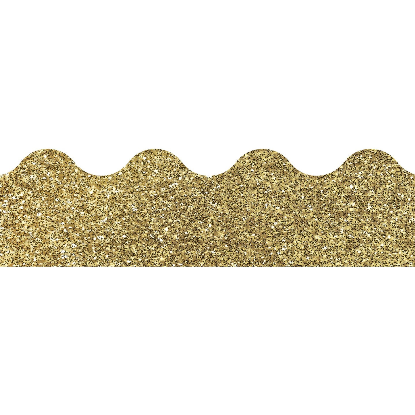 Sparkle + Shine Gold Glitter Scalloped Border, 39 Feet