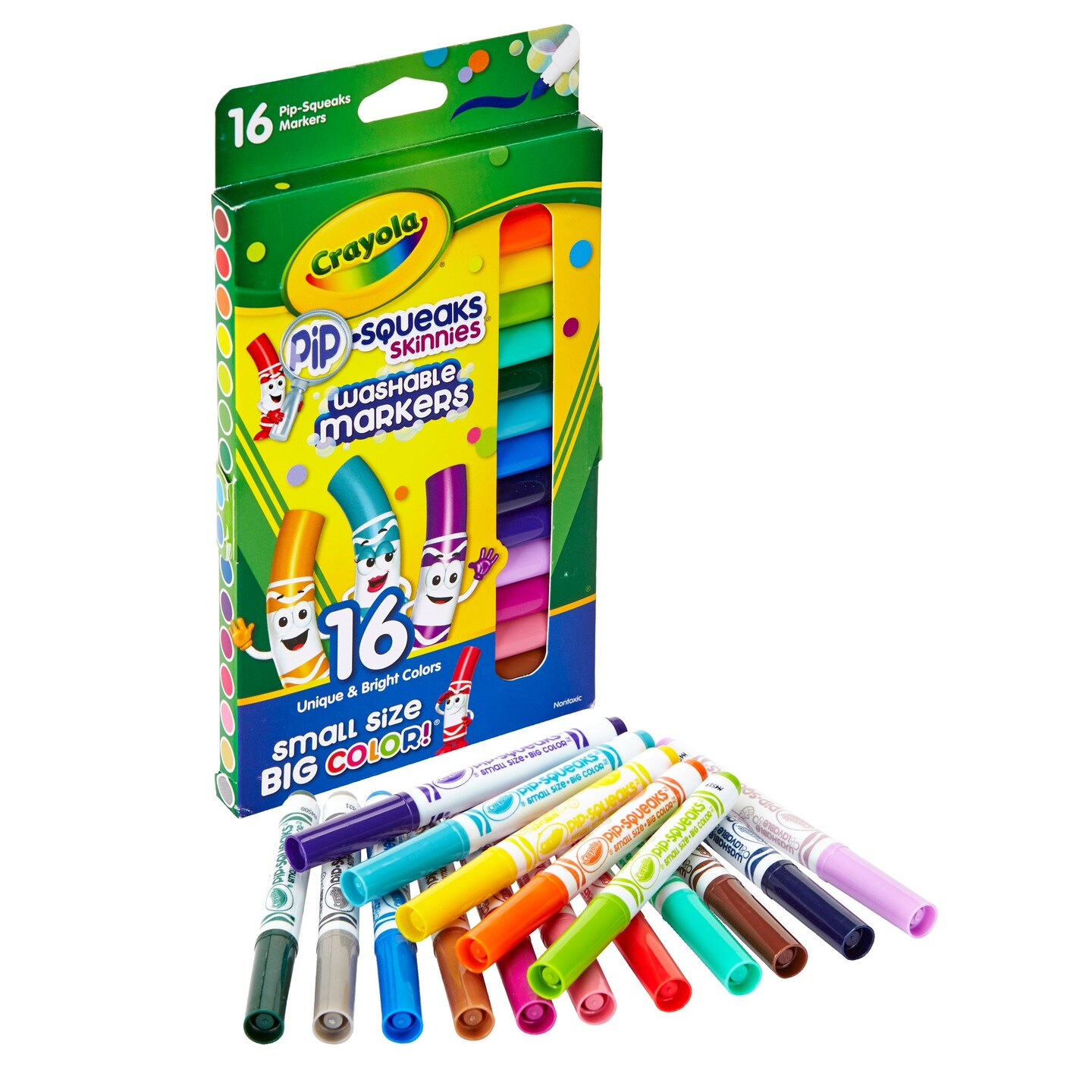 Pip-Squeaks&#x2122; Skinnies&#x2122; Markers, Fine Tip, 16 Colors