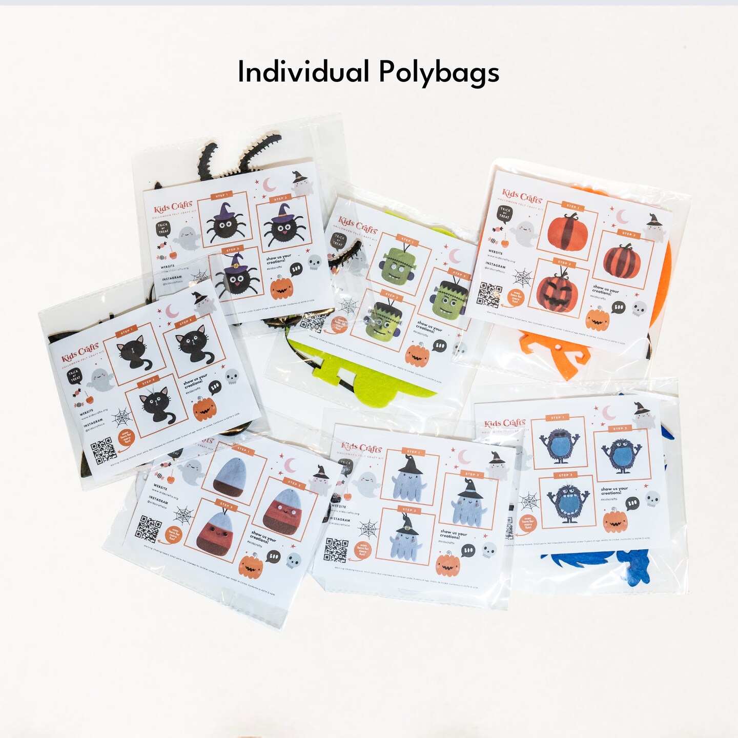 Halloween Crafts for Kids Classroom Easy Halloween Party Activity 5 Minute Halloween Craft Kit DIY Felt Halloween Craft Supplies