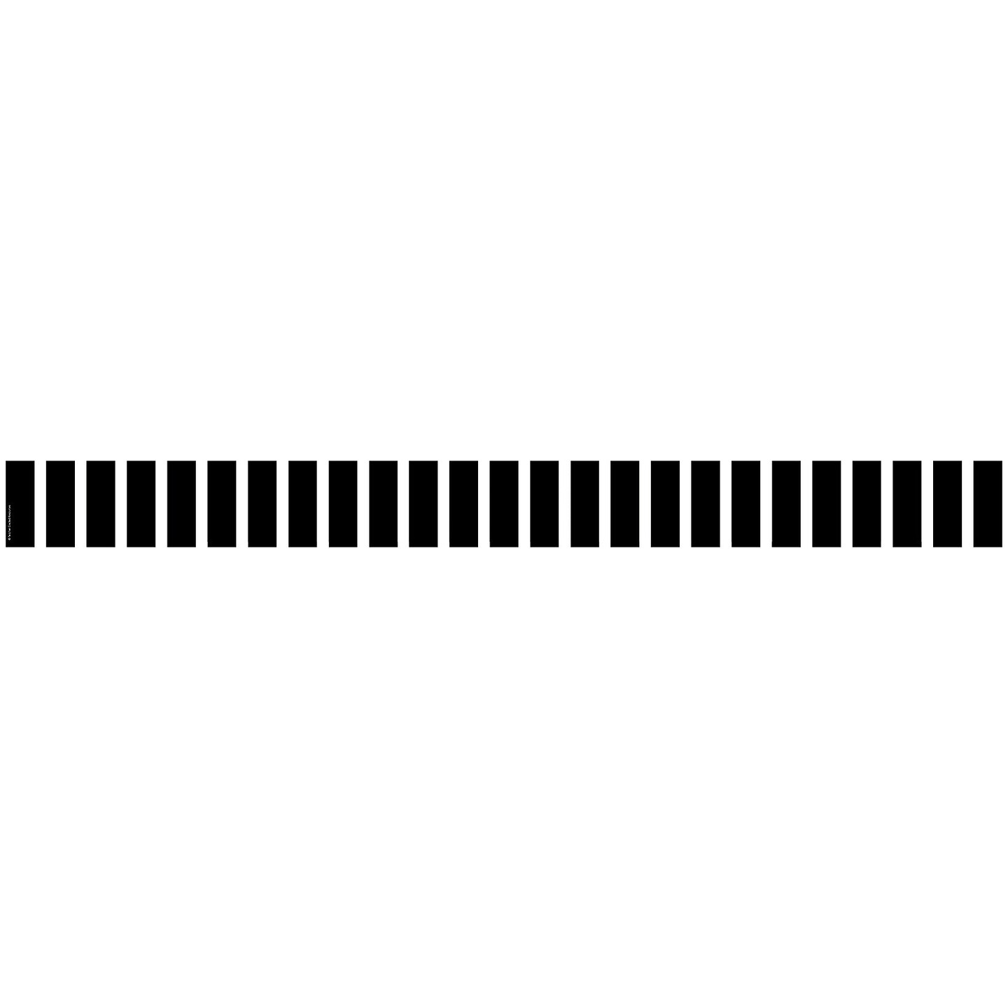 Black and White Vertical Stripes Straight Border Trim, 35 Feet
