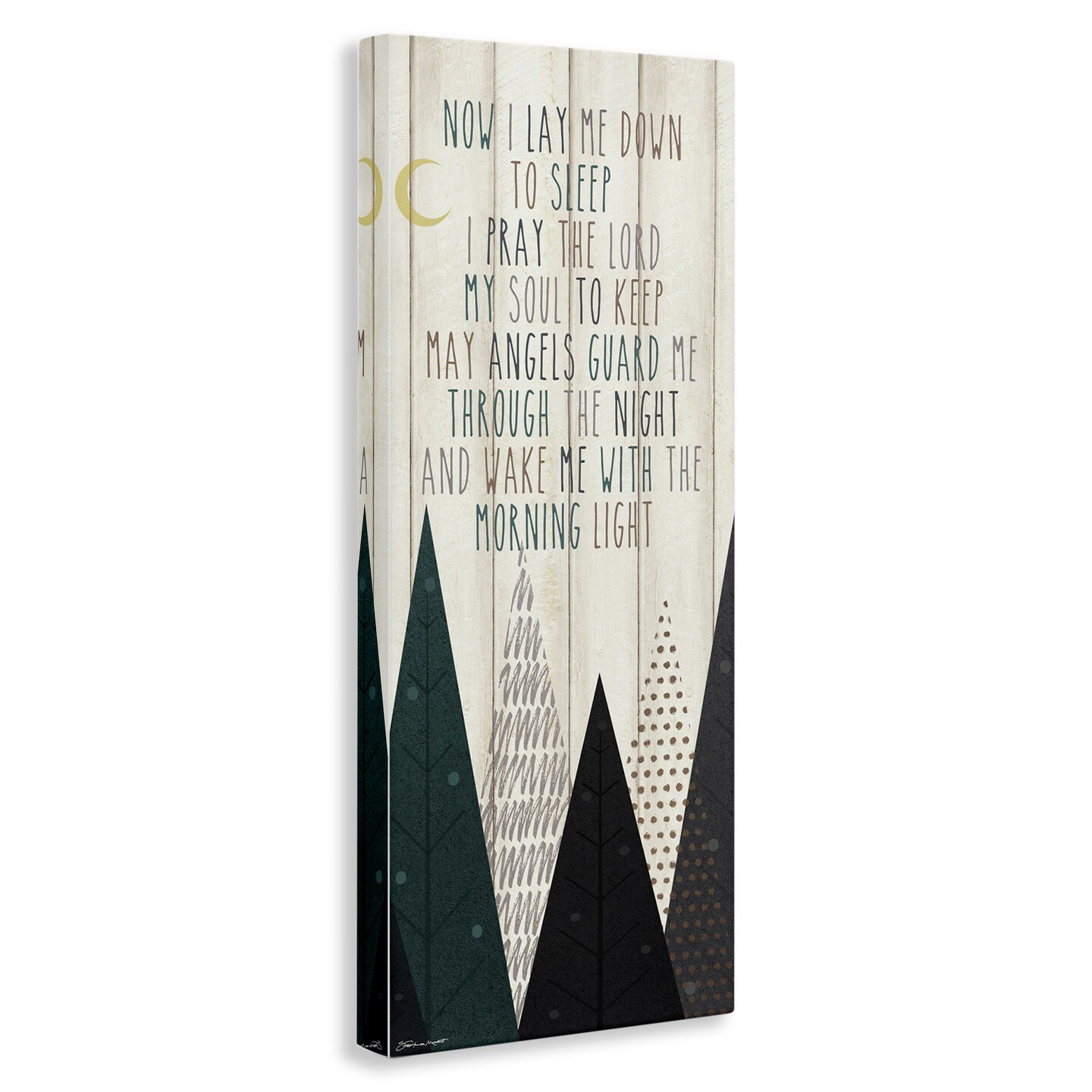 Stupell Industries Bedtime Forest Poem Canvas Wall Art