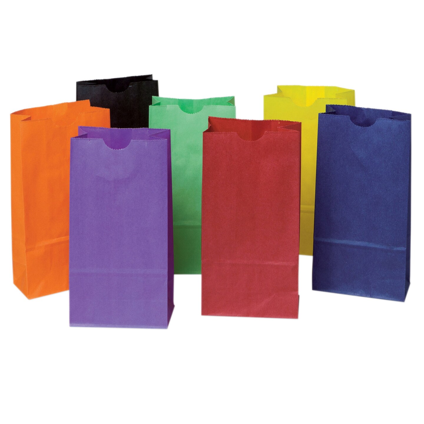Mini Kraft Bag, Assorted Bright Colors, 4-1/8" x 2-5/8" x 8", 28 Bags