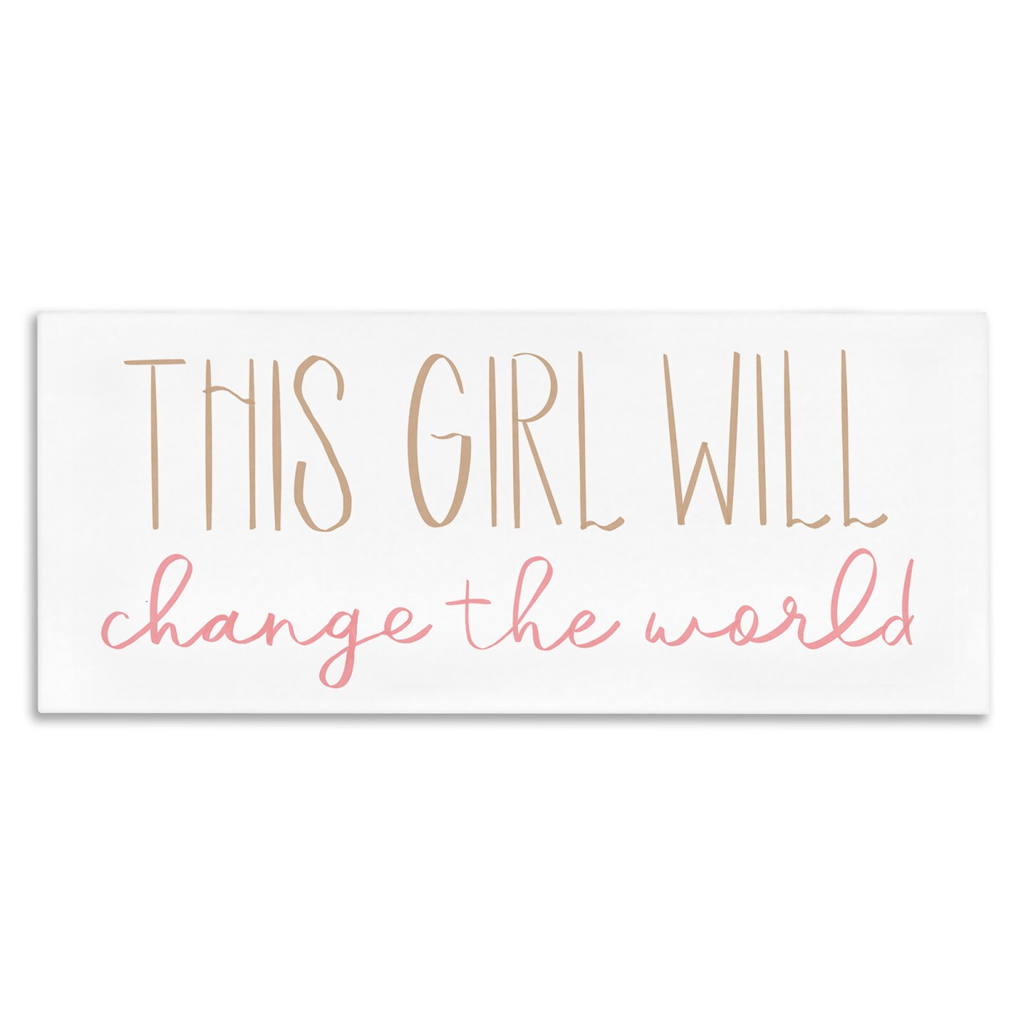 Stupell Industries Girl Power Motivational Phrase Canvas Wall Art
