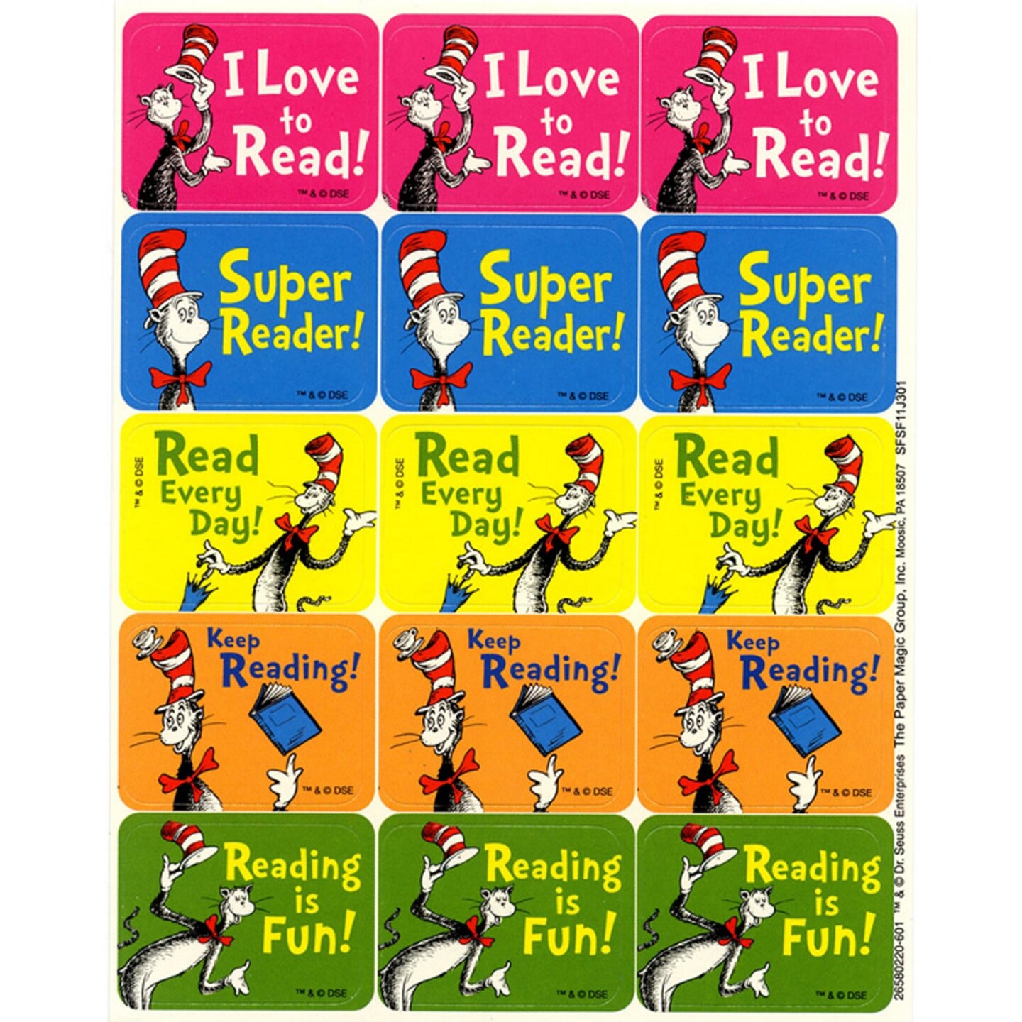 Cat in the Hat&#x2122; Reading Success Stickers, Pack of 120