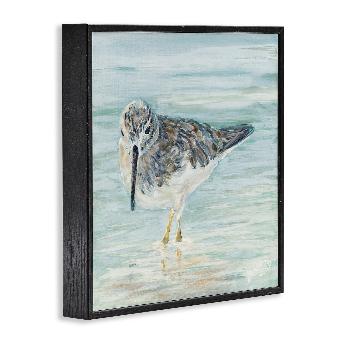 Stupell Industries Sandpiper in Shallow Beach Waters Framed Giclee Art