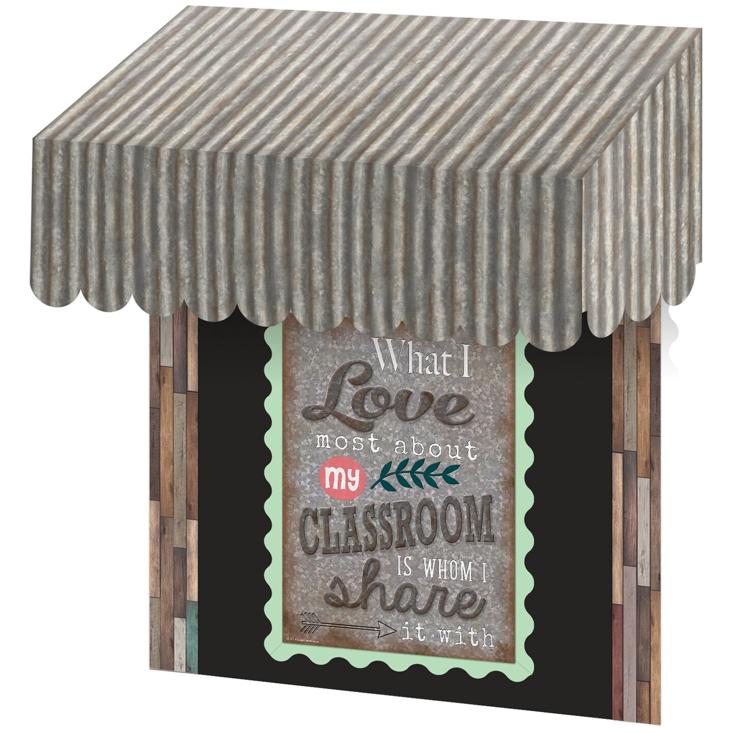 Home Sweet Classroom Corrugated Metal Design Awning
