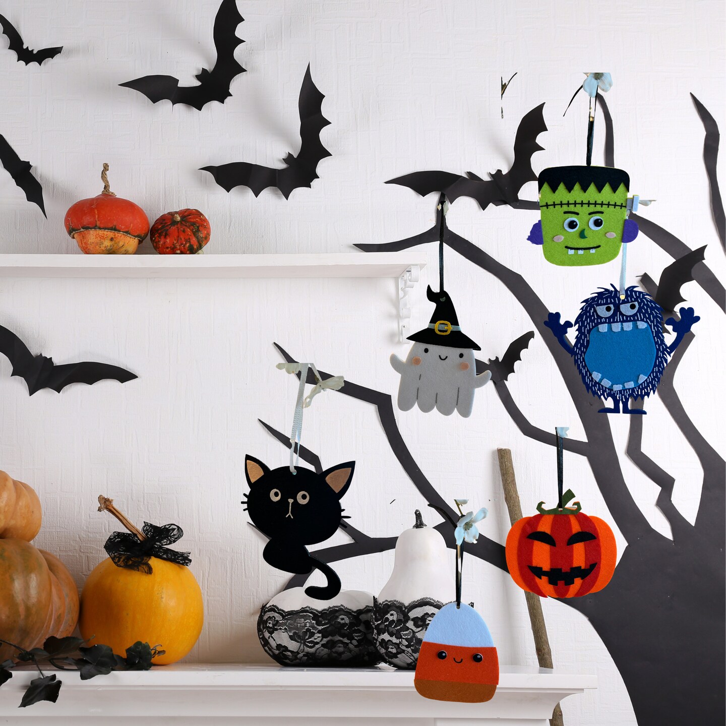 Halloween Crafts for Kids Classroom Easy Halloween Party Activity 5 Minute Halloween Craft Kit DIY Felt Halloween Craft Supplies