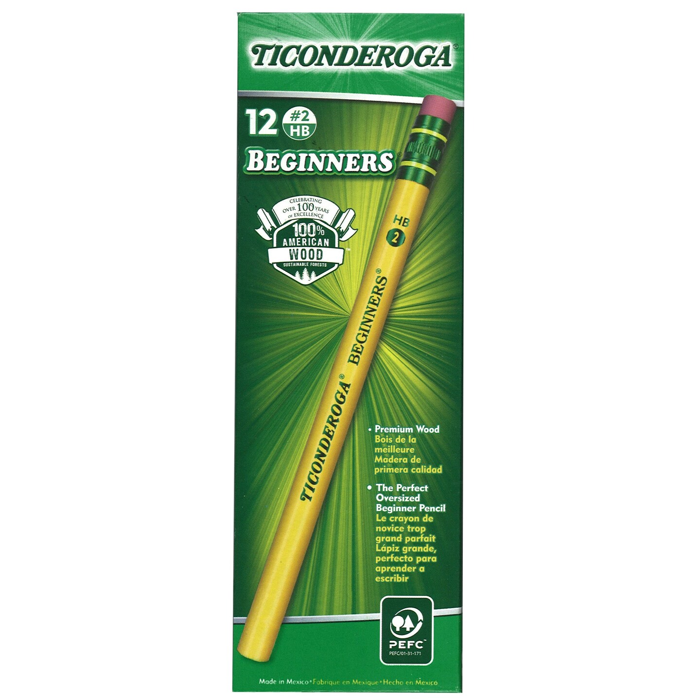Beginners&#xAE; Pencils with Eraser, Pack of 12