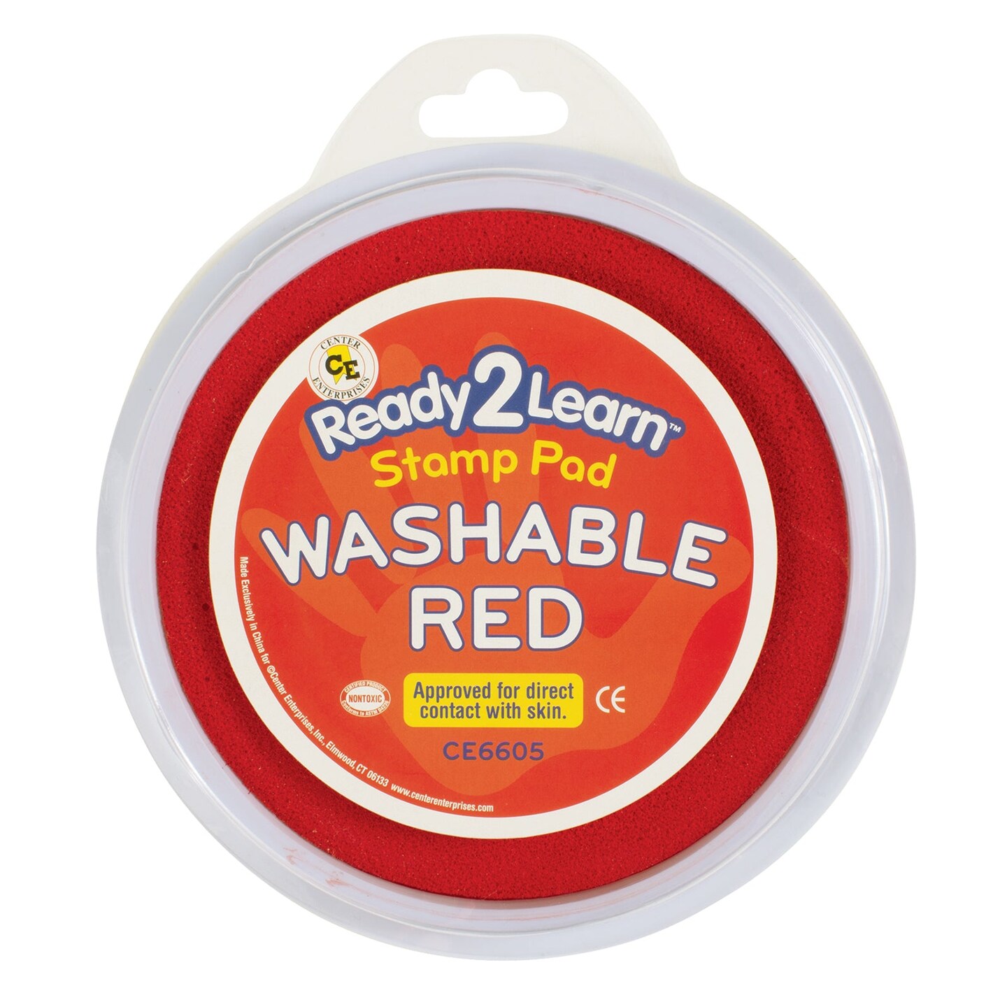 Jumbo Circular Washable Stamp Pad - Red - 5.75&#x22; dia.