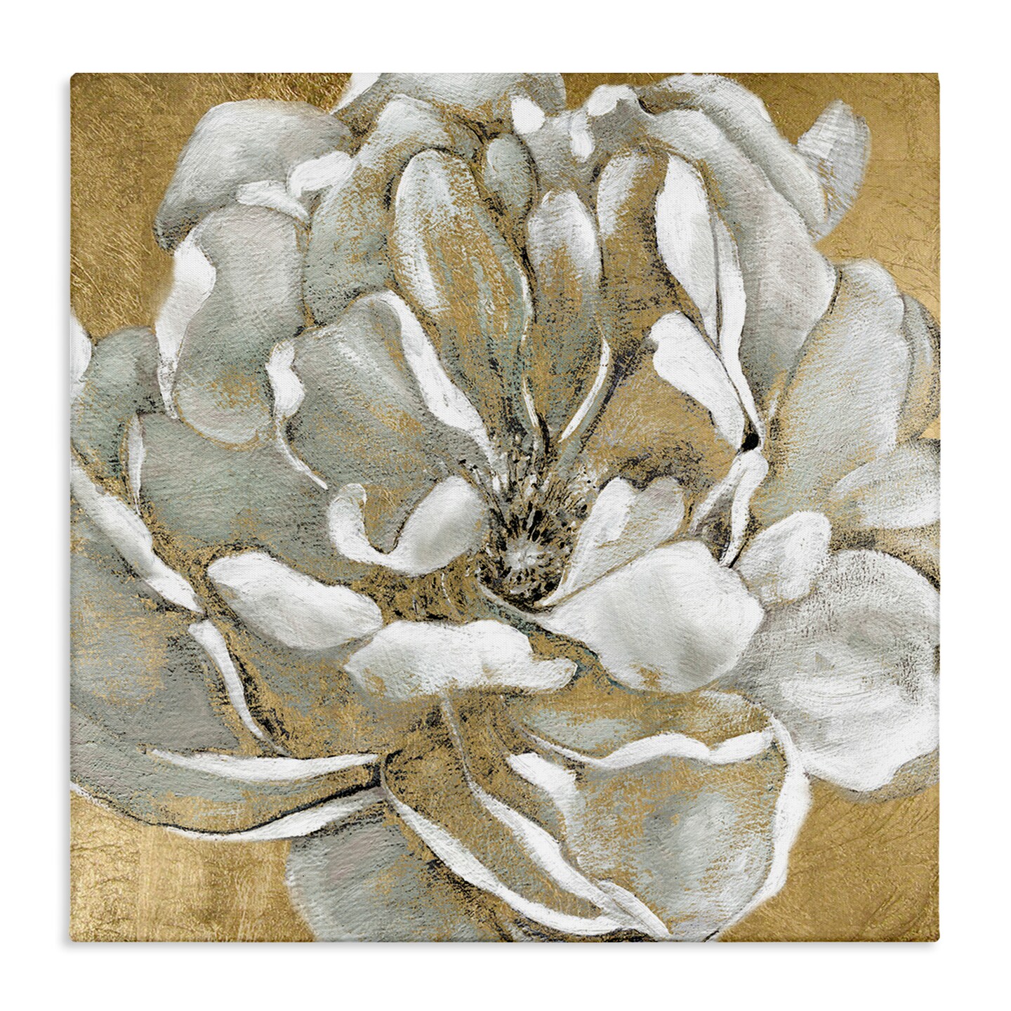 Stupell Industries Blushing White Magnolia Flower Abstract Canvas Wall Art