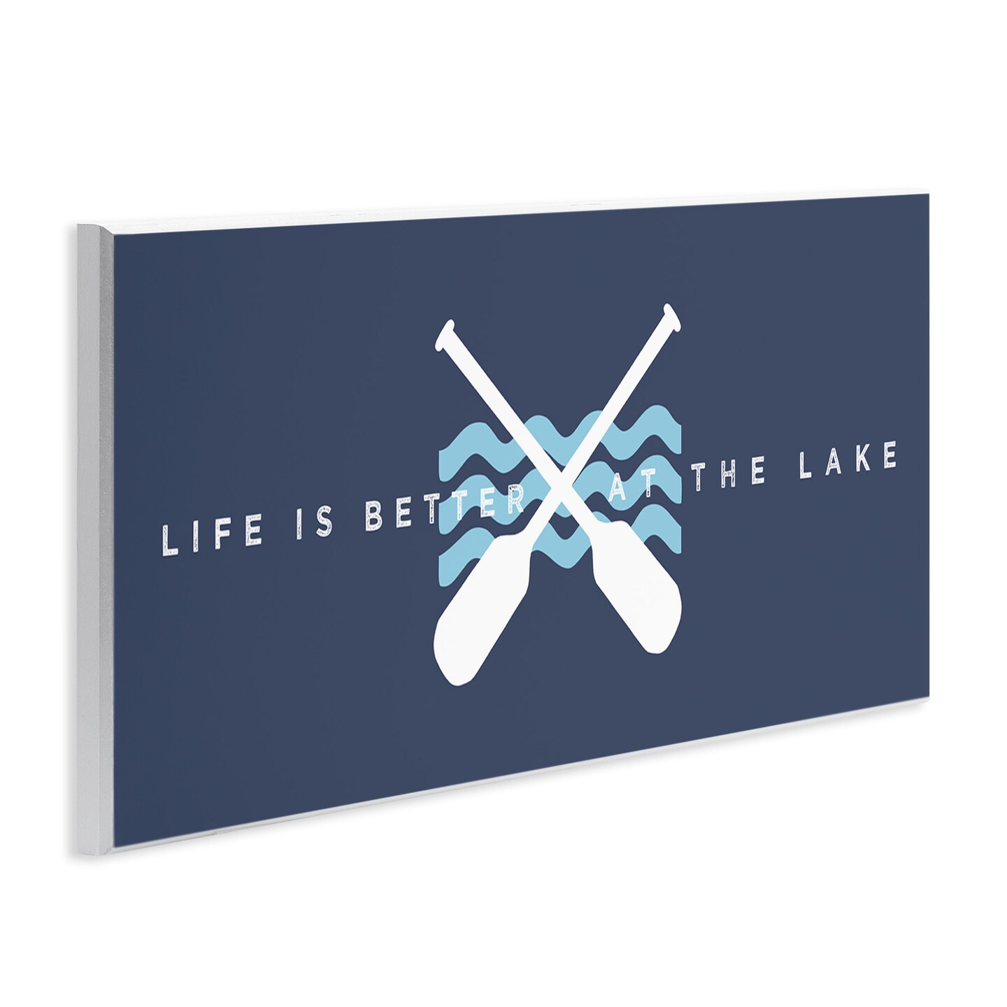 Stupell Industries Better At Lake with Crossed Oars Wall Plaque Art