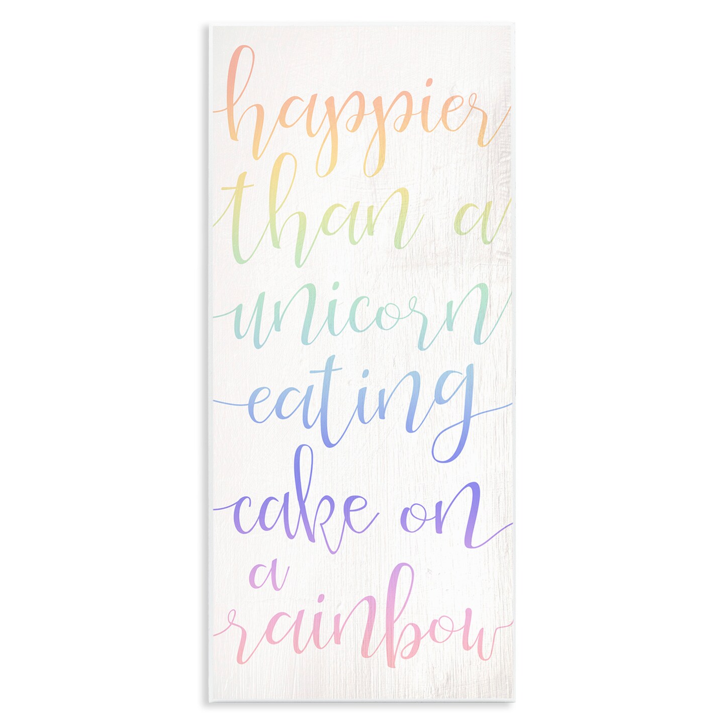 Stupell Industries Happier Than Unicorn Humor Wall Plaque Art