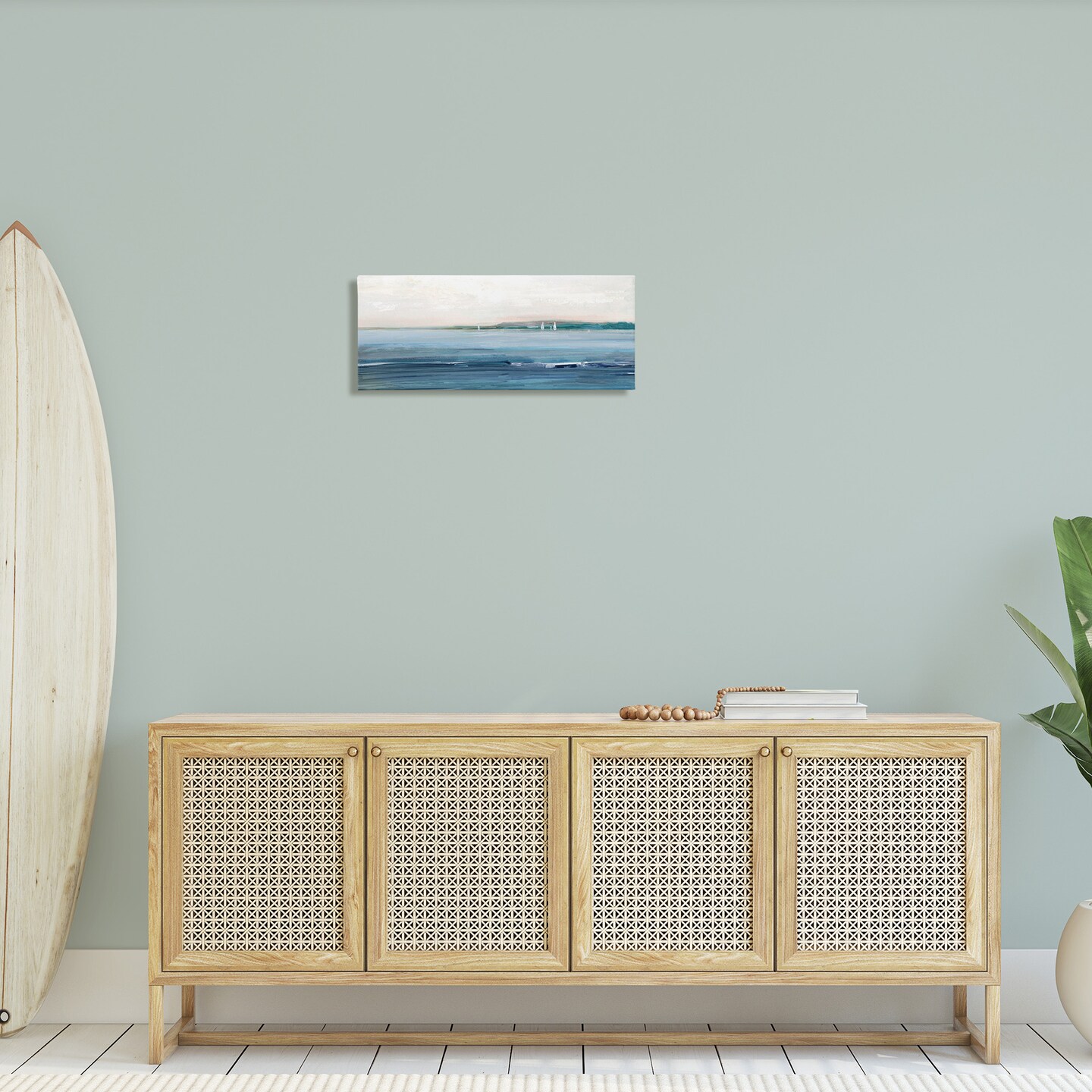 Stupell Industries Morning Sky Abstract Ocean Canvas Wall Art