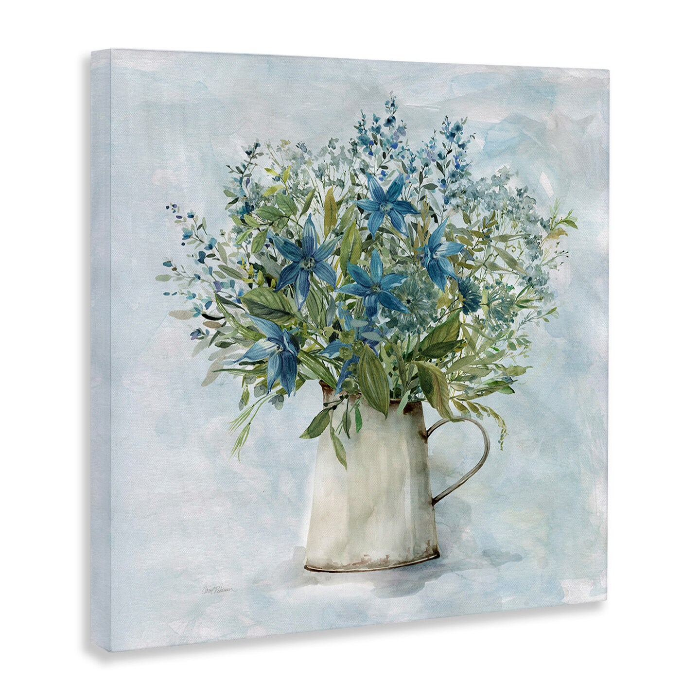 Stupell Industries Country Milk Tin Bouquet Canvas Wall Art