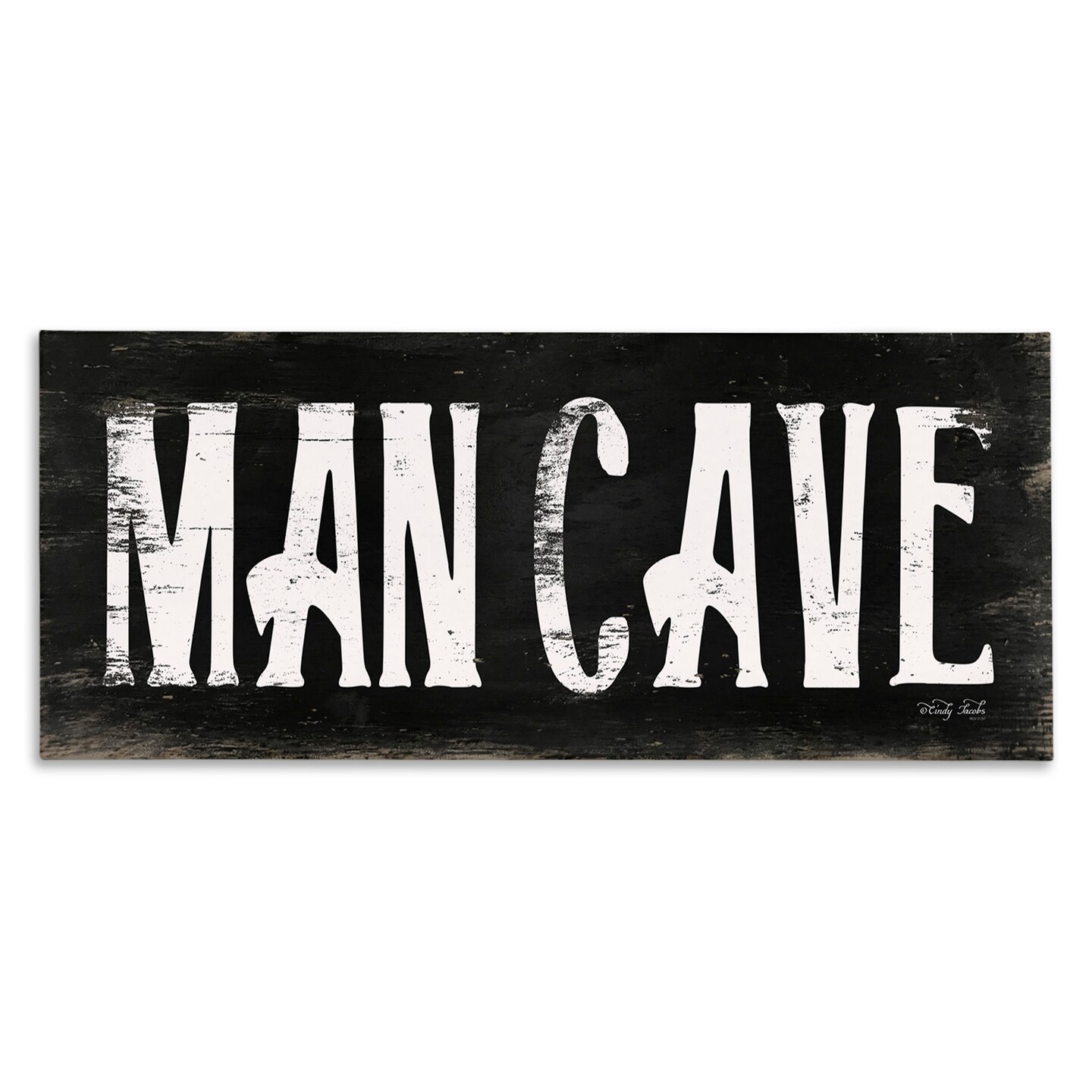 Stupell Industries Man Cave Black And White Canvas Wall Art