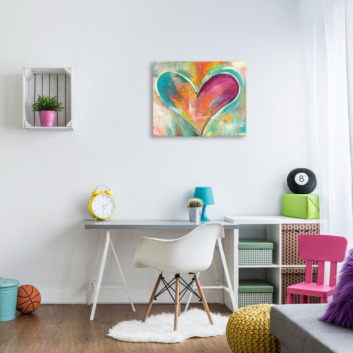 Stupell Industries Abstract Textural Heart Painting Canvas Wall Art