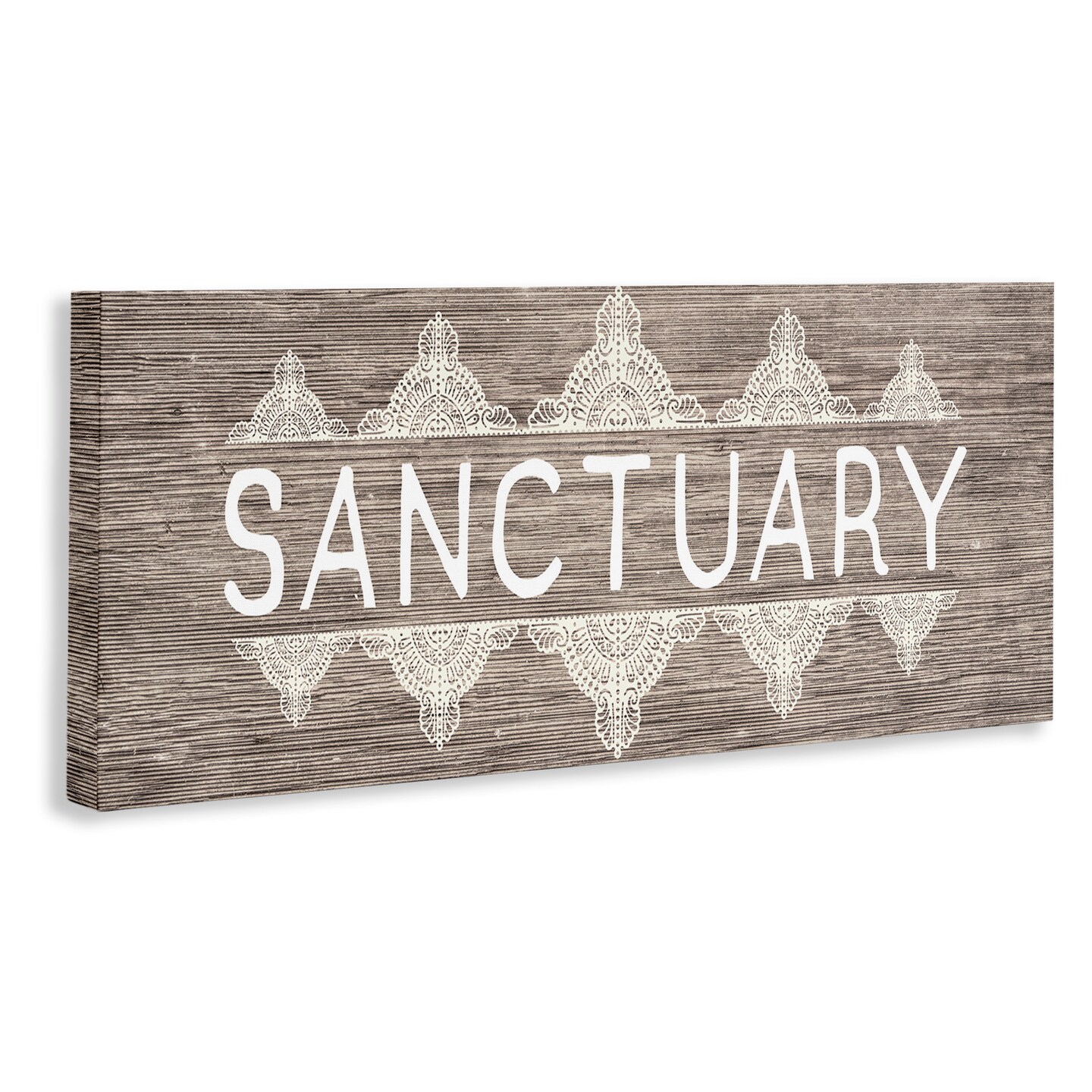 Stupell Industries Sanctuary with Paisley Pattern Canvas Wall Art