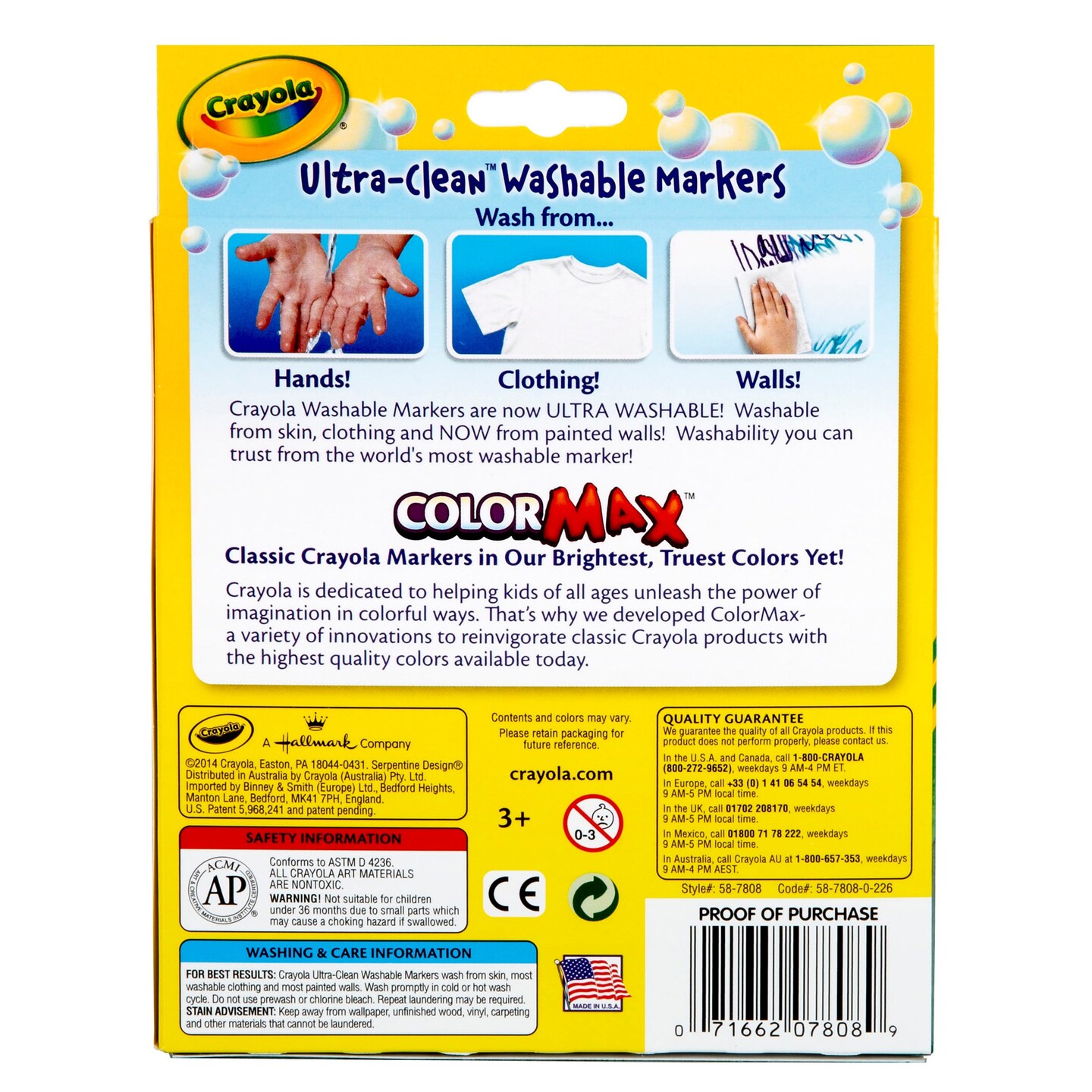 Ultra-Clean Markers, Conical Tip, Classic Colors, 8 Count