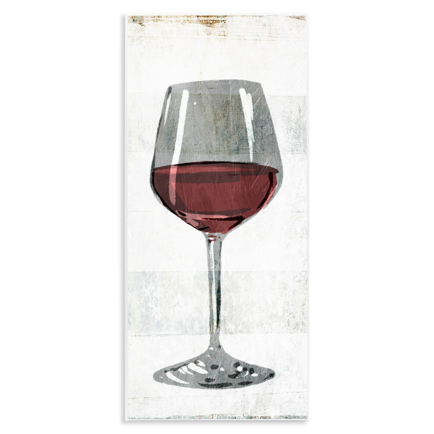 Stupell Industries Rustic Kitchen Red Wine Glass Wall Plaque Art