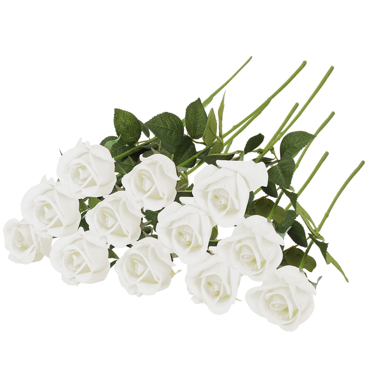 Roses Real-Touch Artificial Flowers 22” Long Stems, 12pcs