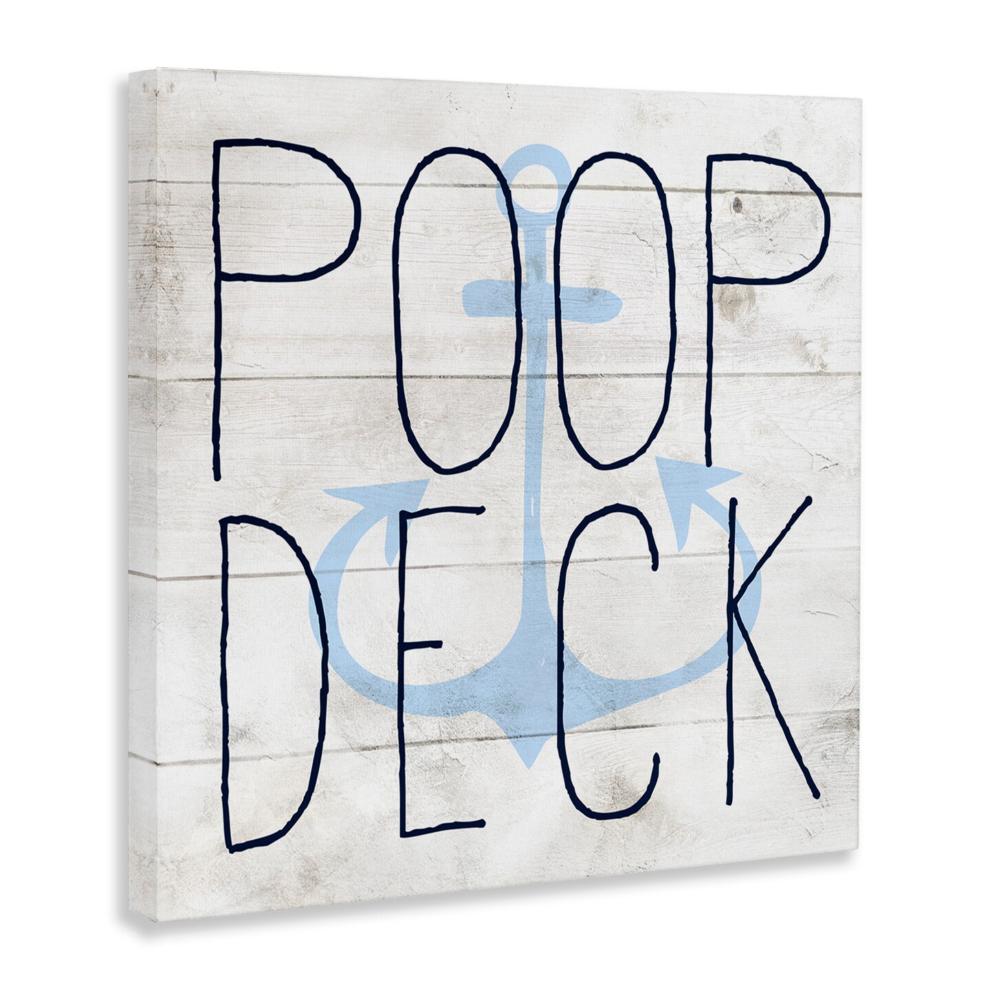 Stupell Industries Poop Deck Funny Beach House Canvas Wall Art