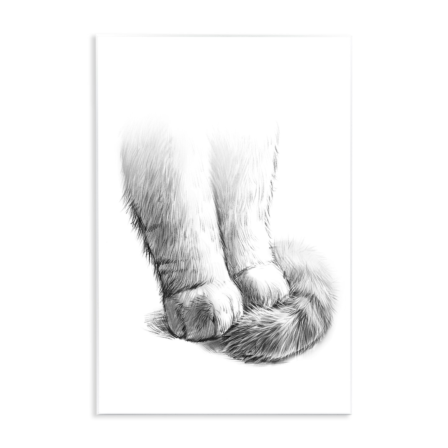 Stupell Industries Fluffy Cat Paws &#x26; Tail Wall Plaque Art