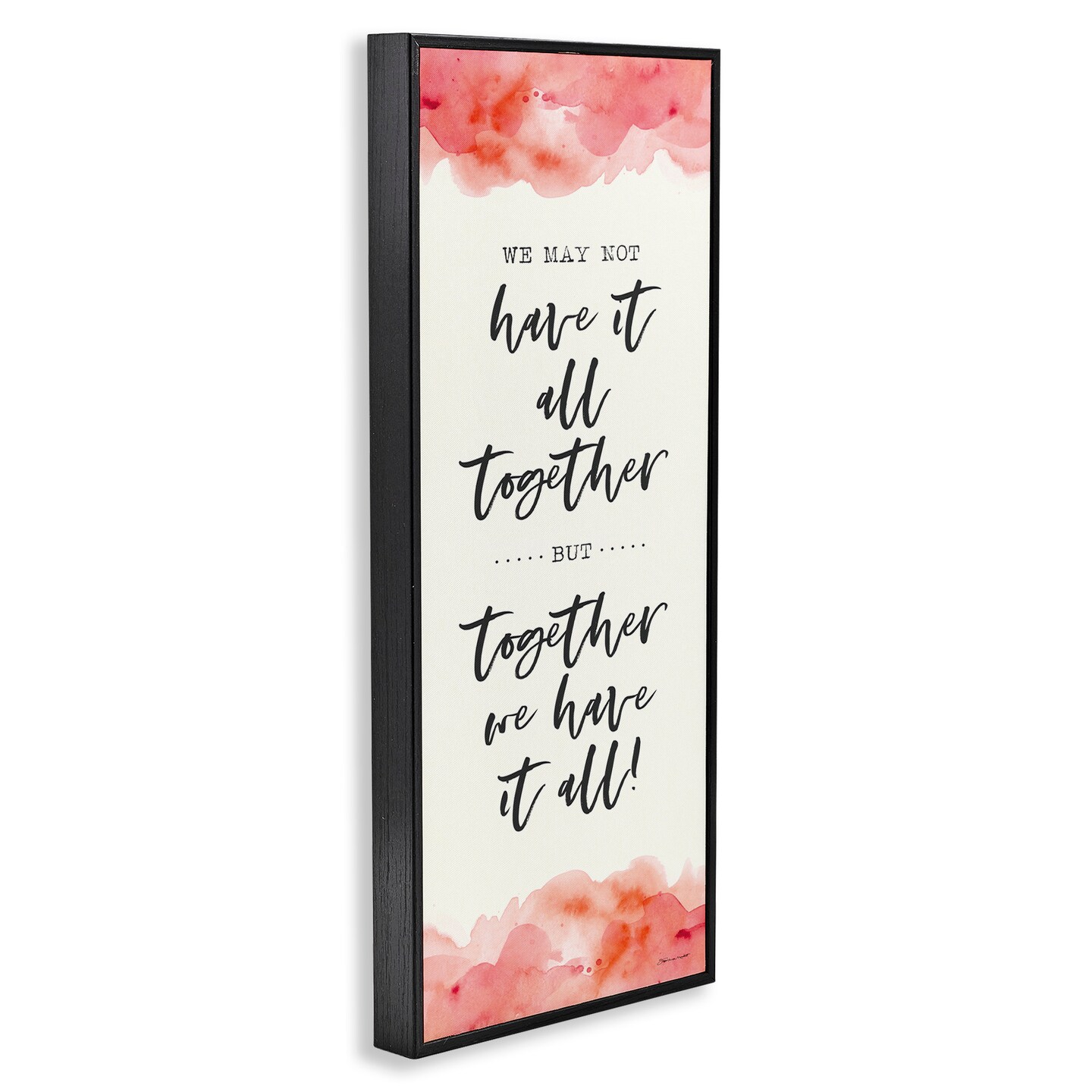Stupell Industries Romantic Phrase with Blush Watercolor Framed Giclee Art