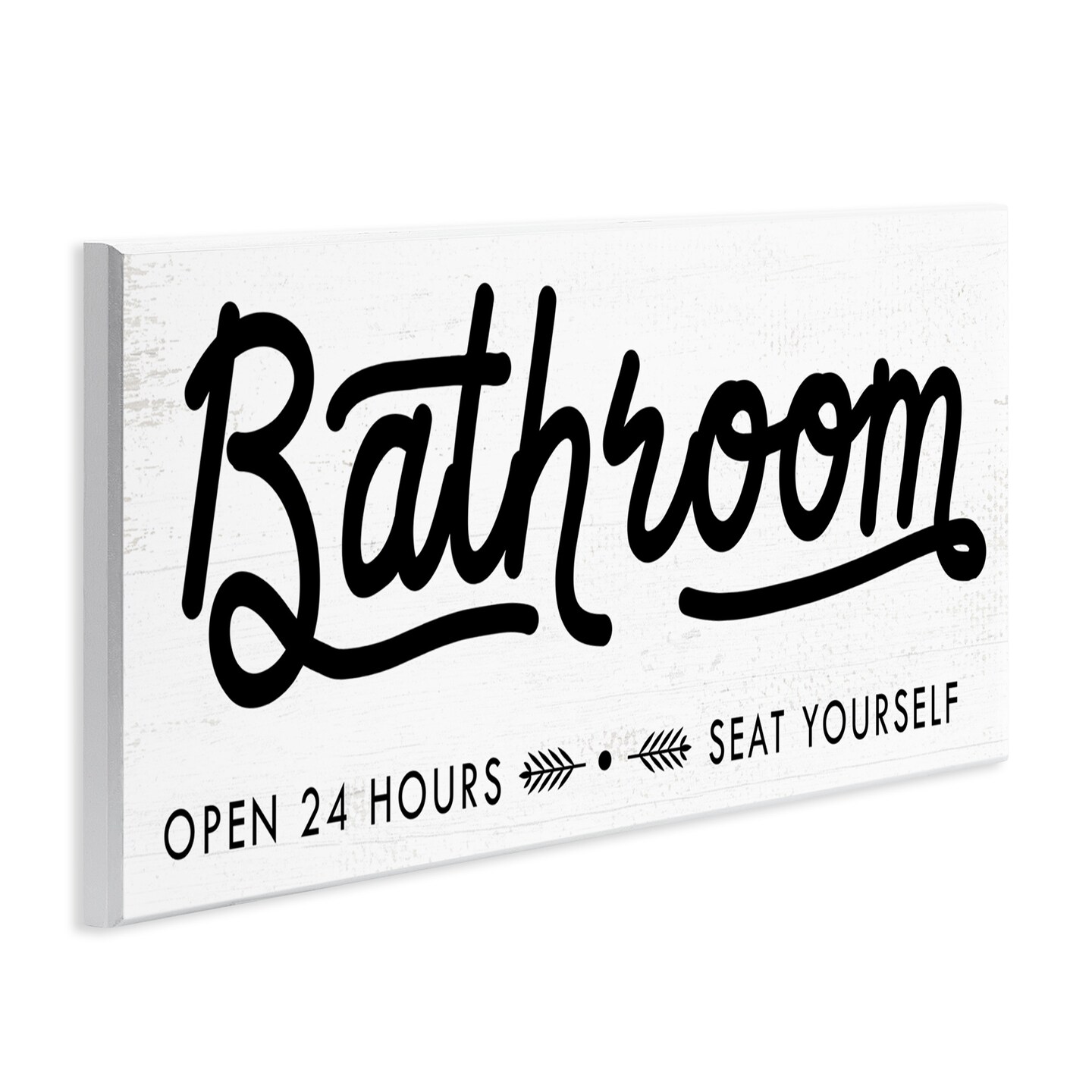 Stupell Industries Seat Yourself Bathroom Sign Wall Plaque Art