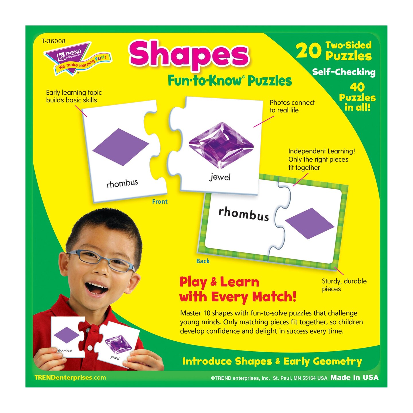 Shapes Fun-to-Know&#xAE; Puzzles