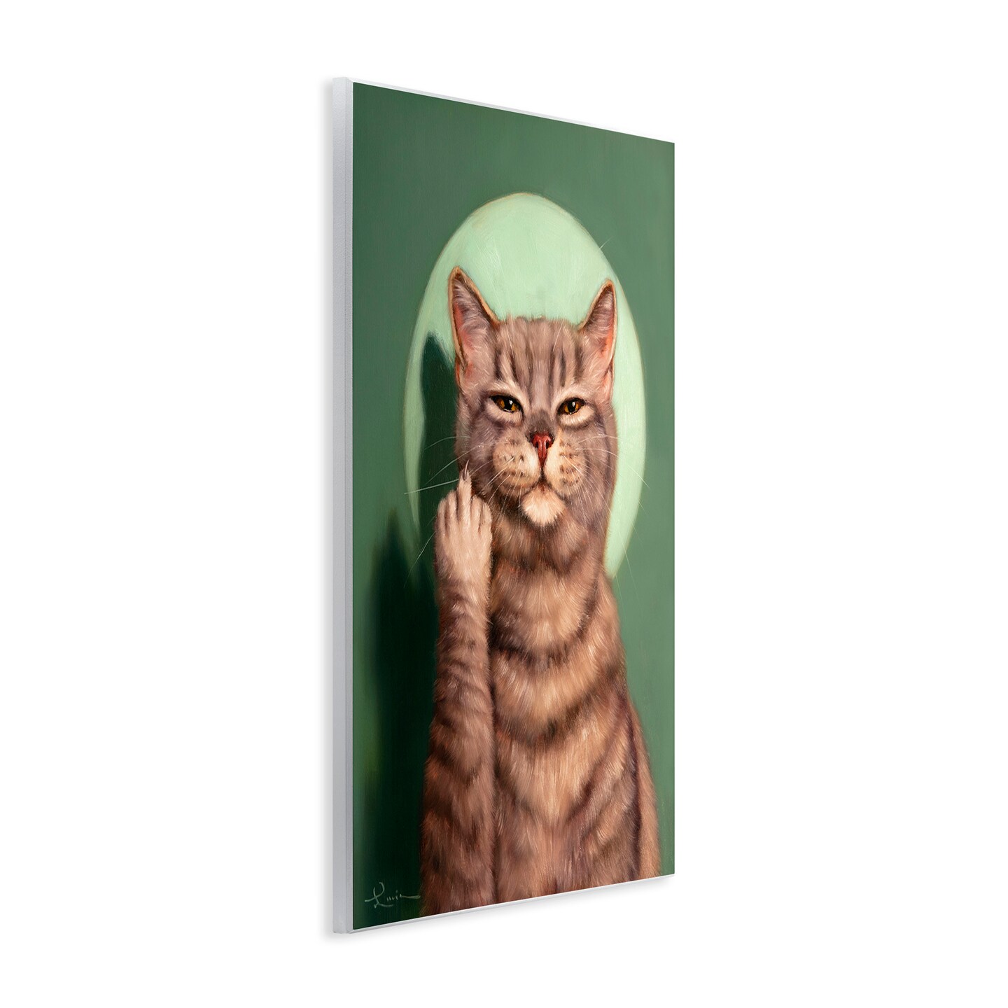 Stupell Industries Cat &#x26; Middle Finger Wall Plaque Art