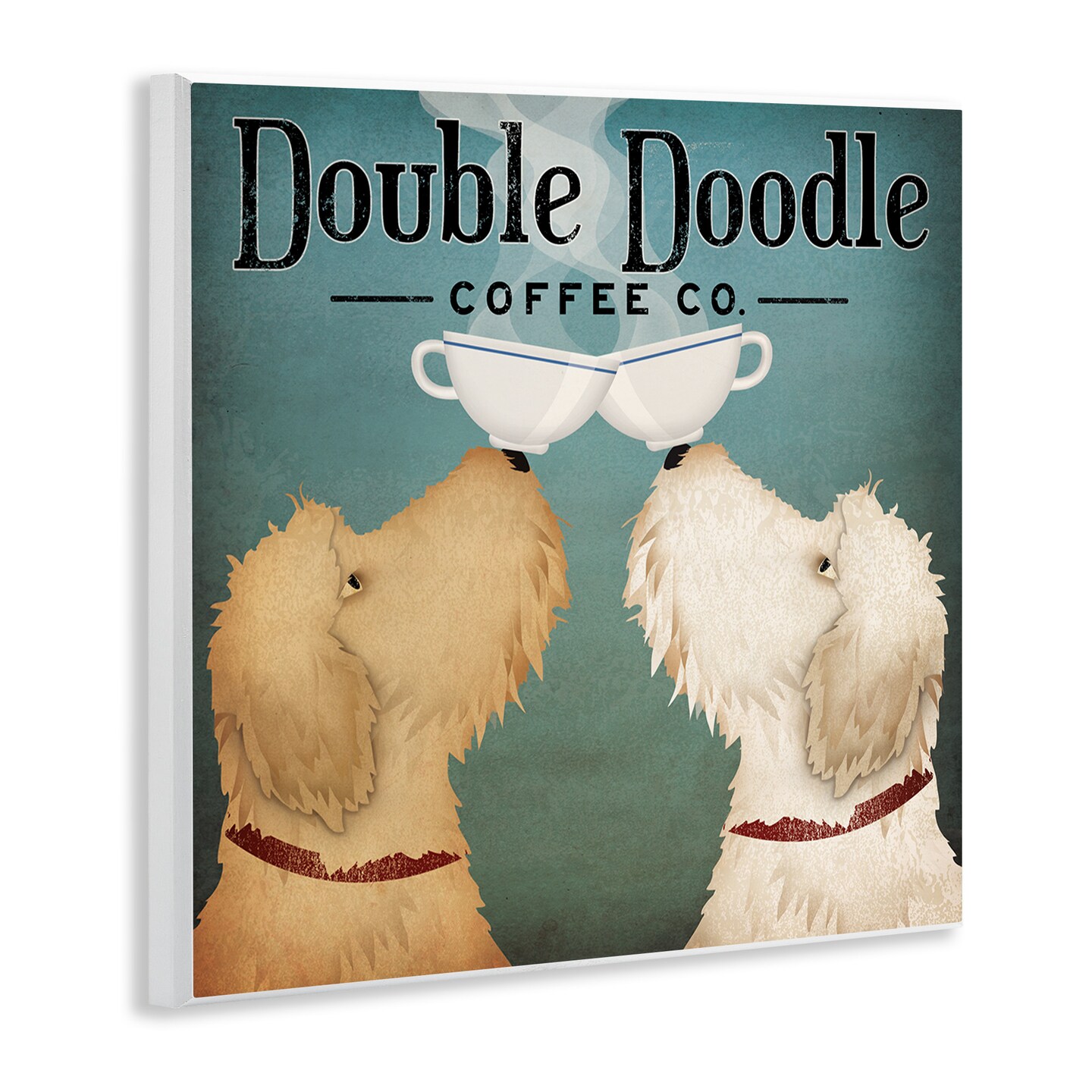 Stupell Industries Doodle Dog Vintage Coffee Sign Wall Plaque Art