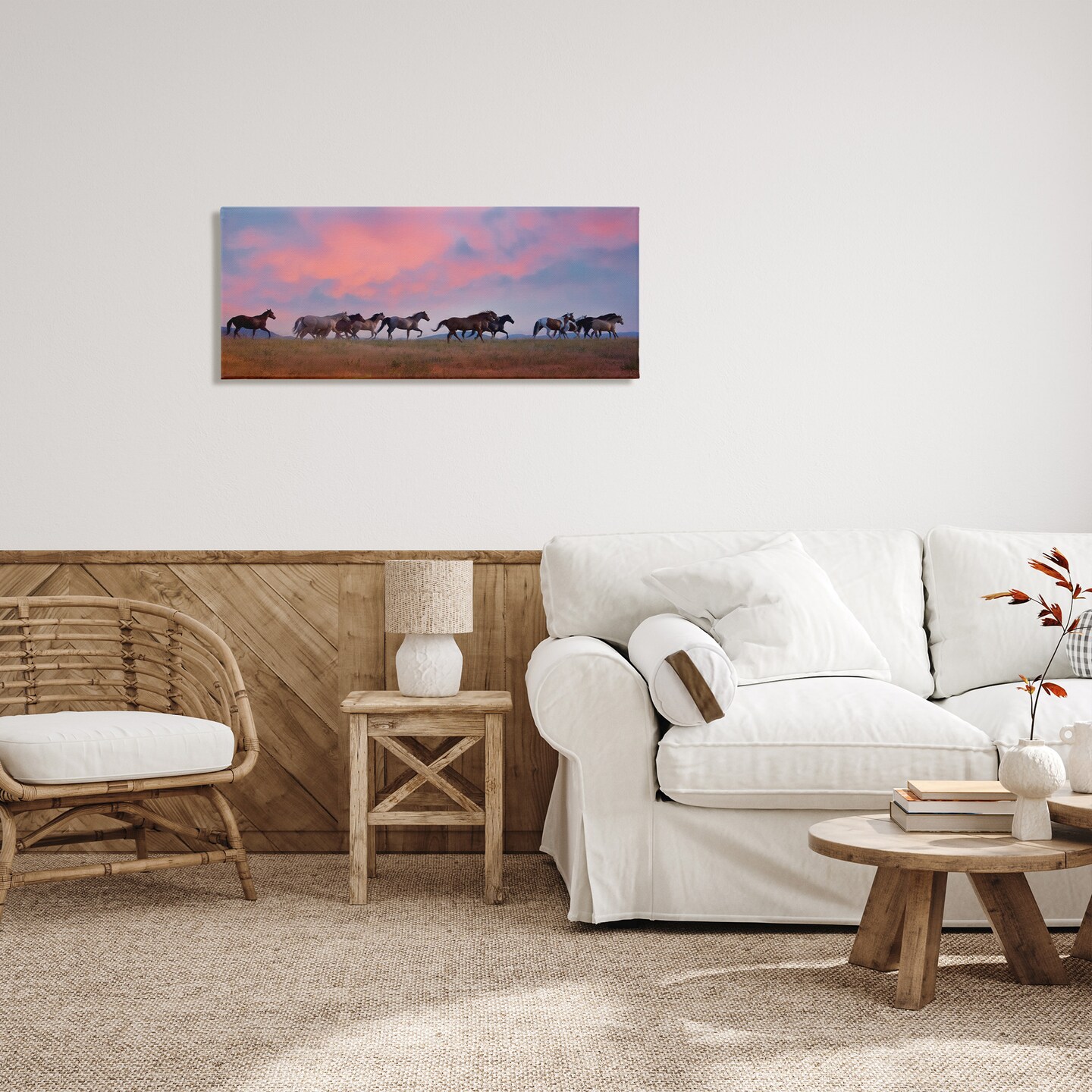 Stupell Industries Wild Horses at Sunset Canvas Wall Art