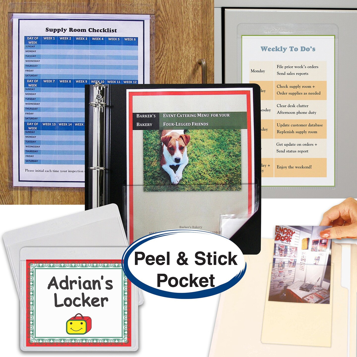 Add-On Filing Pocket, 8-3/4&#x22; x 5-1/8&#x22;, Pack of 10
