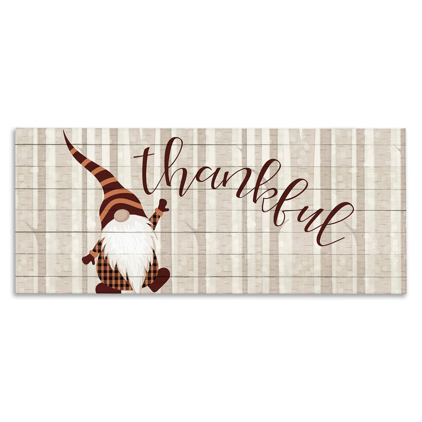 Stupell Industries Thankful Harvest Forest Gnome Canvas Wall Art